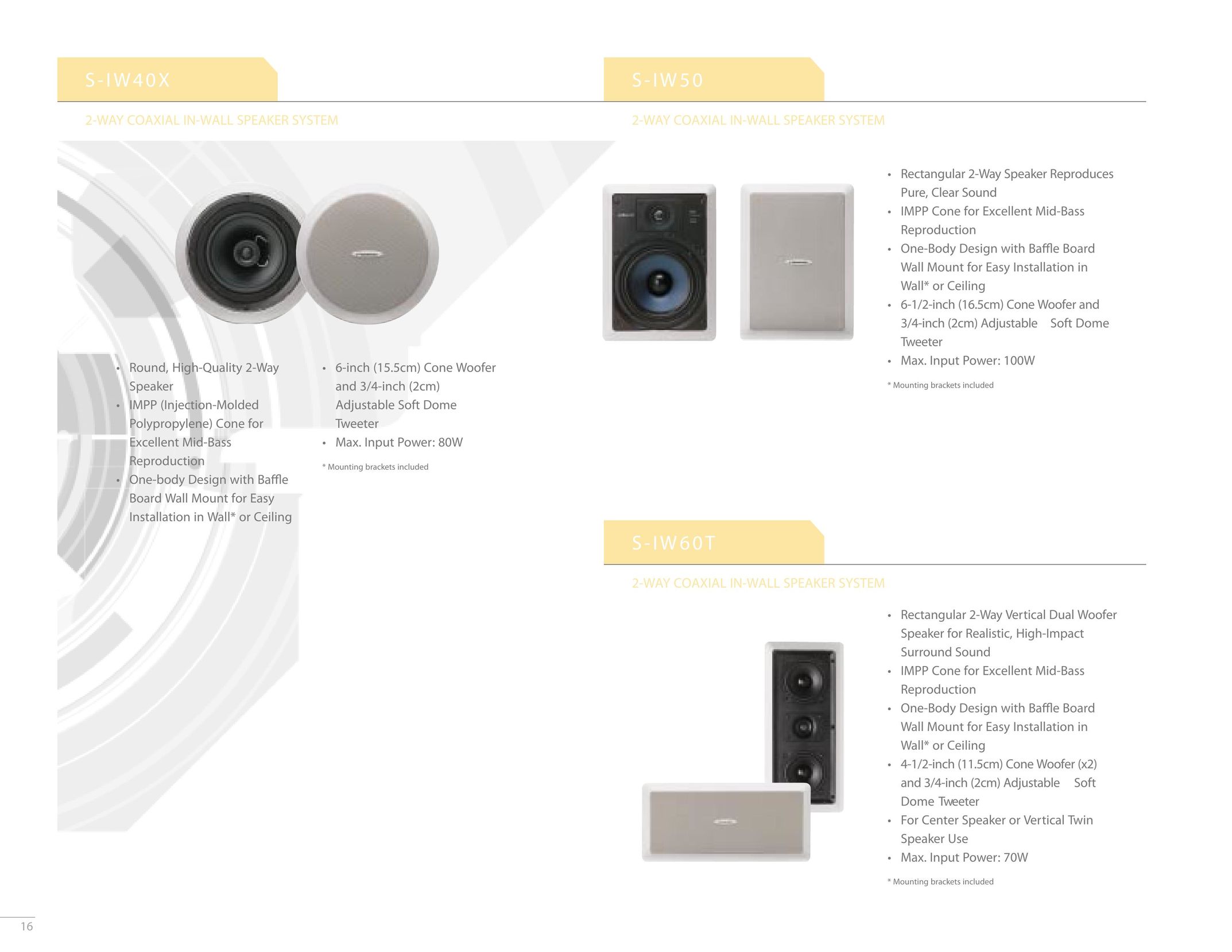 Pioneer S-IW40X Speaker User Manual