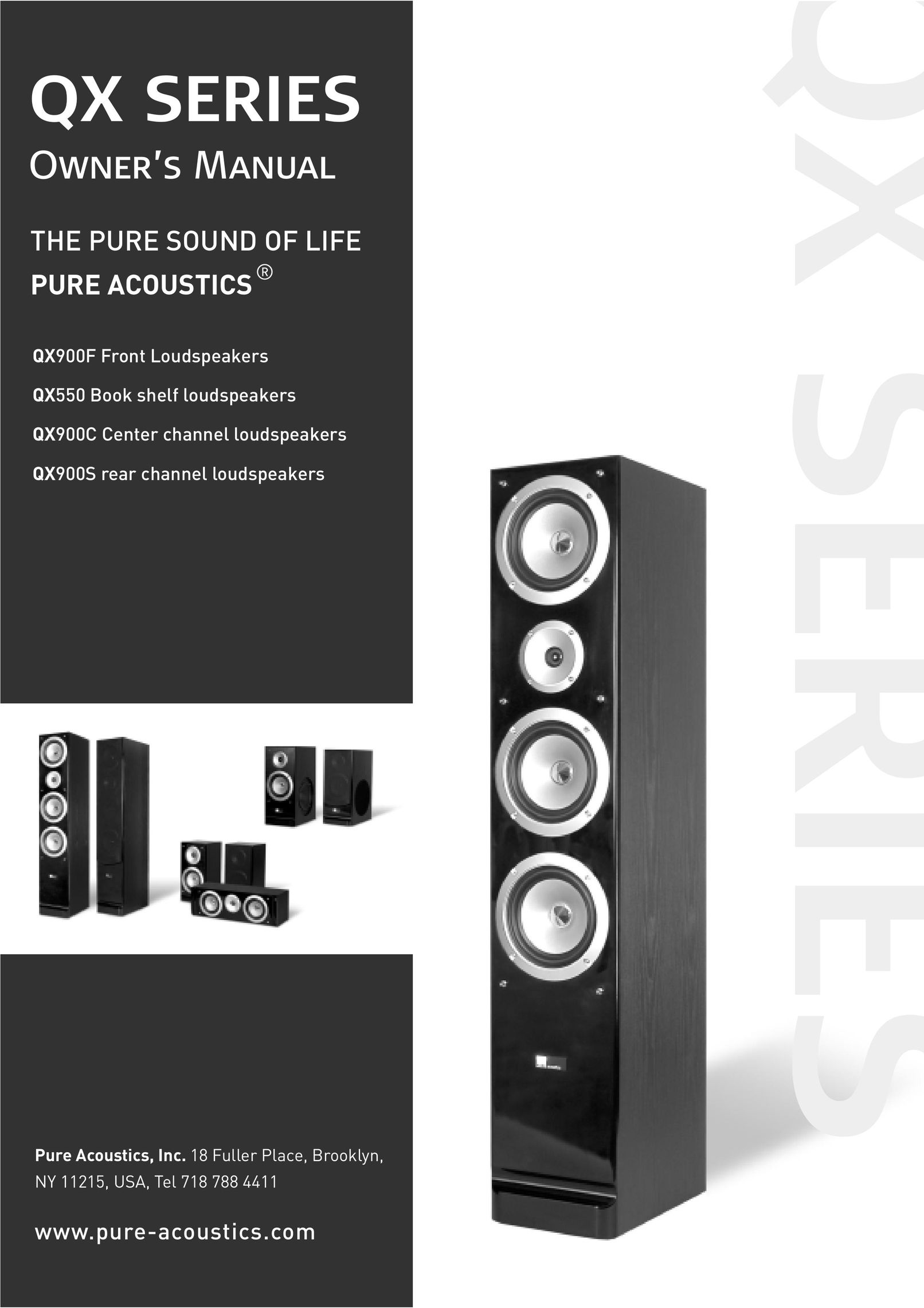 Pure Acoustics QX550 Speaker User Manual