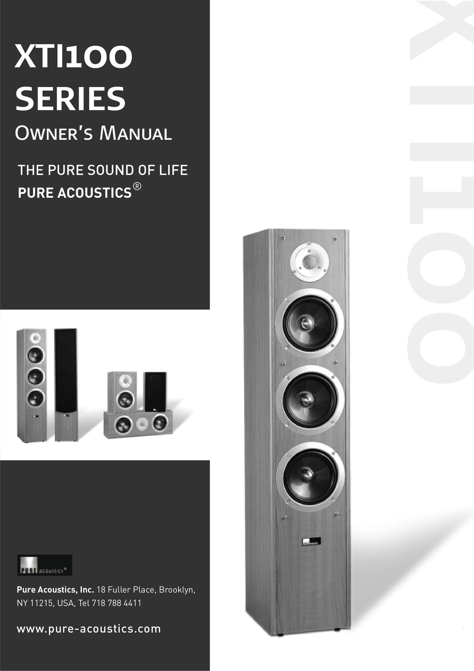 Pure Acoustics XTI100 Speaker User Manual