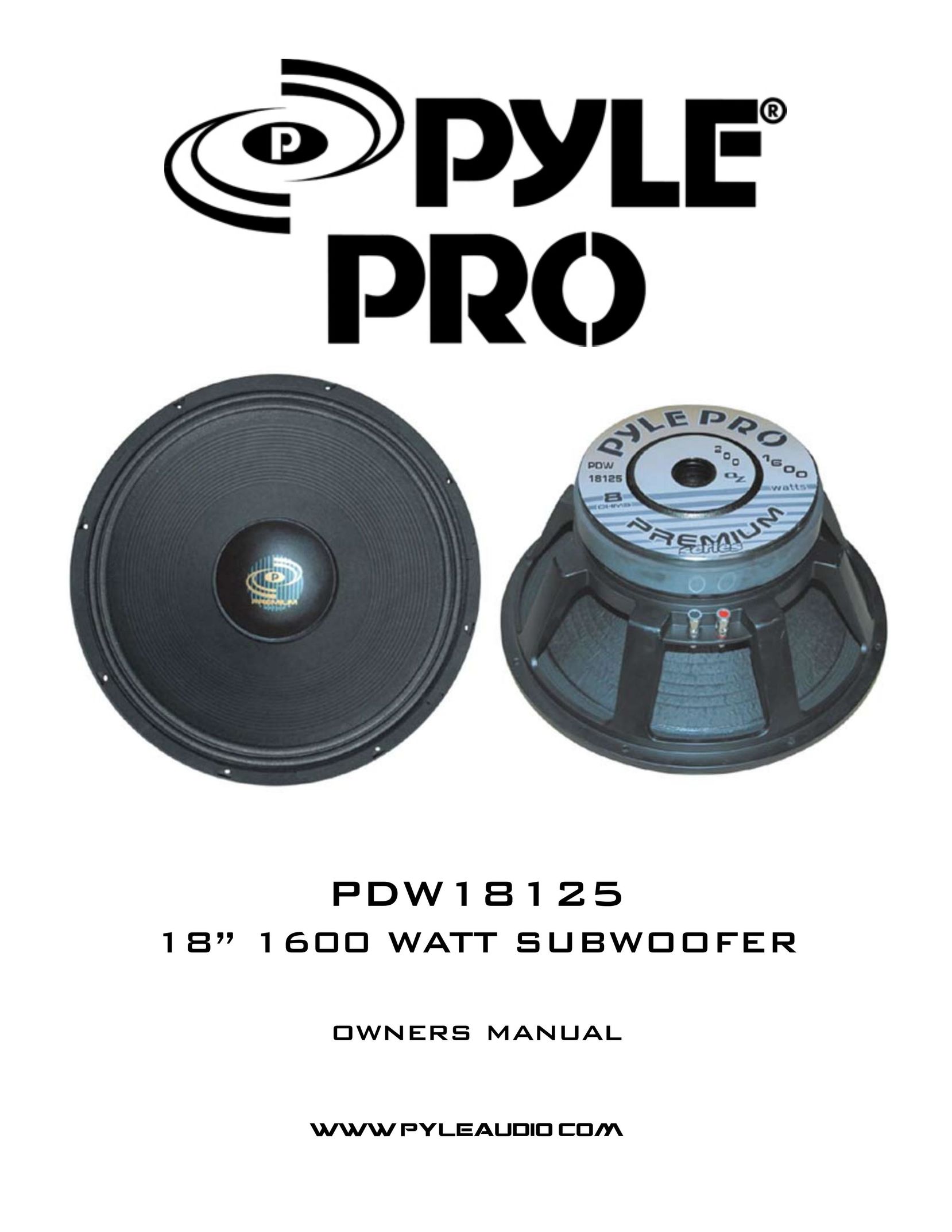 PYLE Audio PDW18125 Speaker User Manual