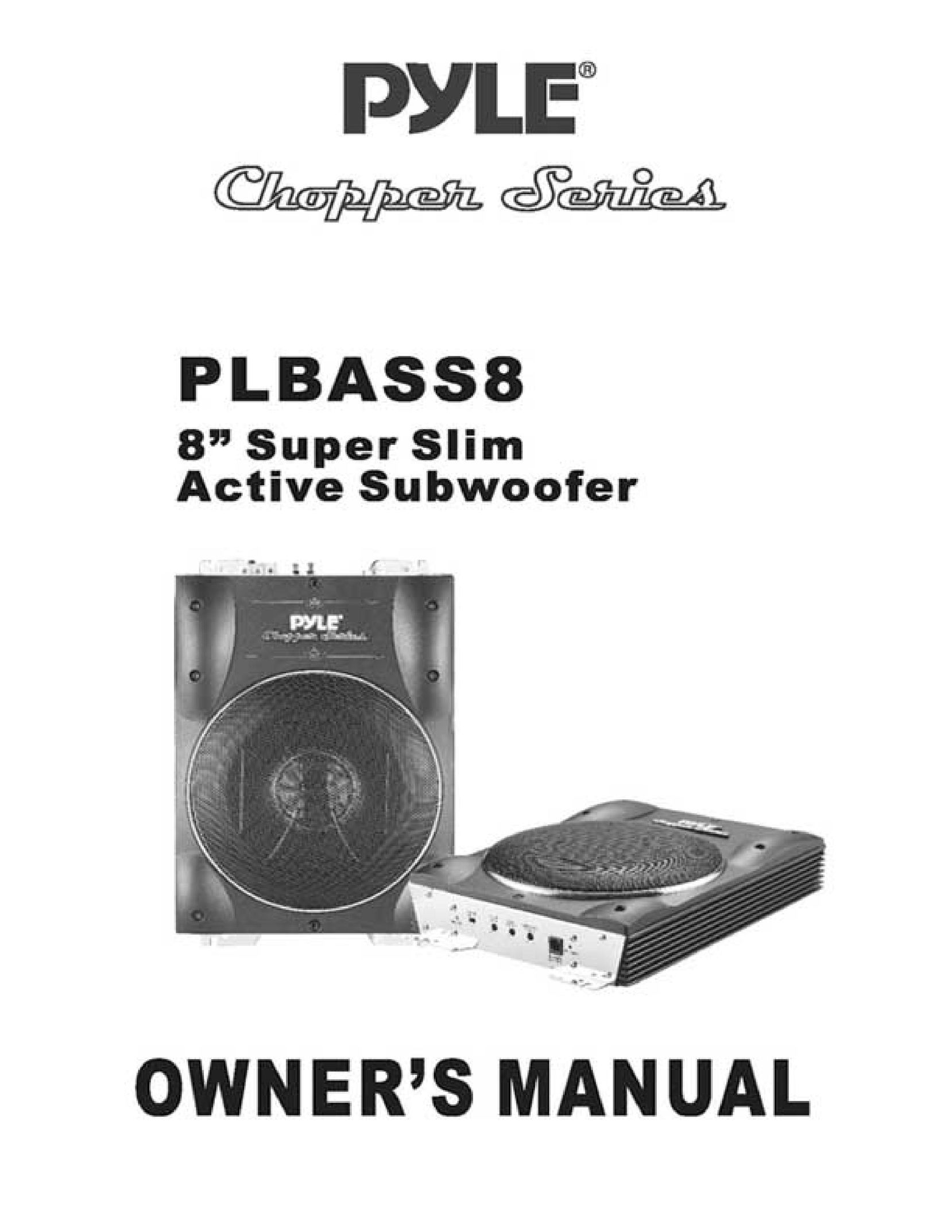 PYLE Audio PLBASS8 Speaker User Manual