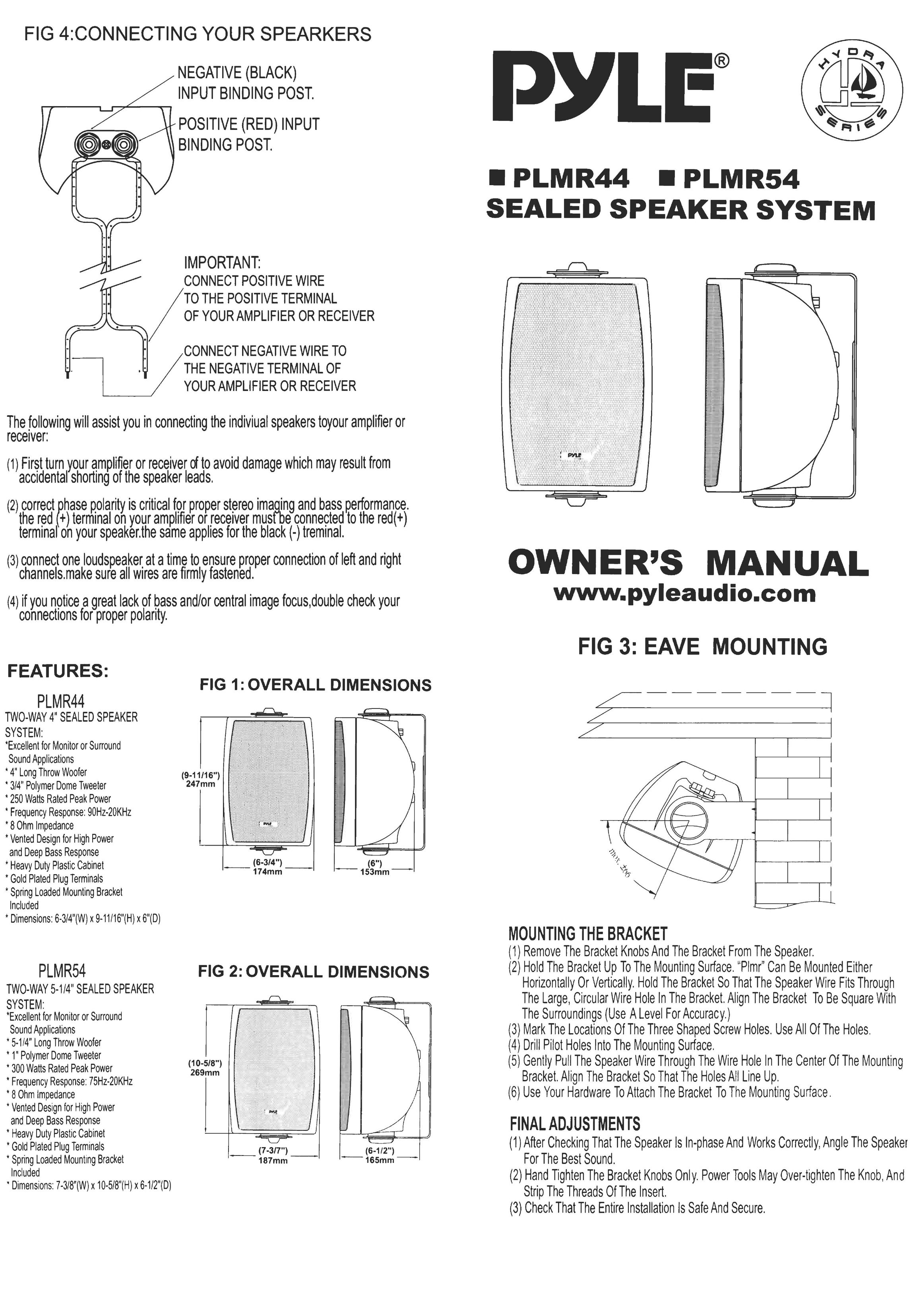 PYLE Audio PLMR54 Speaker User Manual