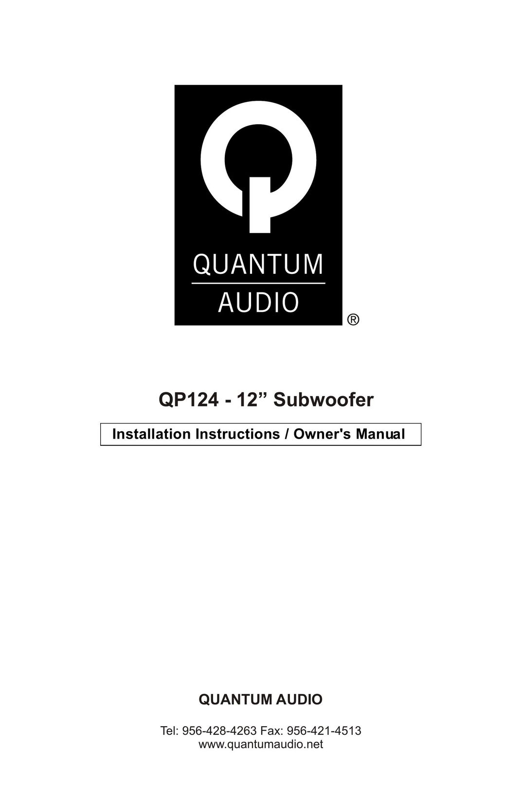 Quantum Audio QP124 Speaker User Manual
