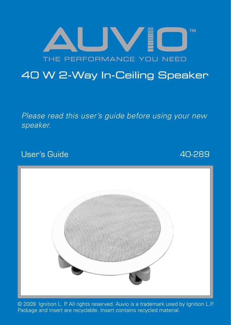 Radio Shack 40-289 Speaker User Manual