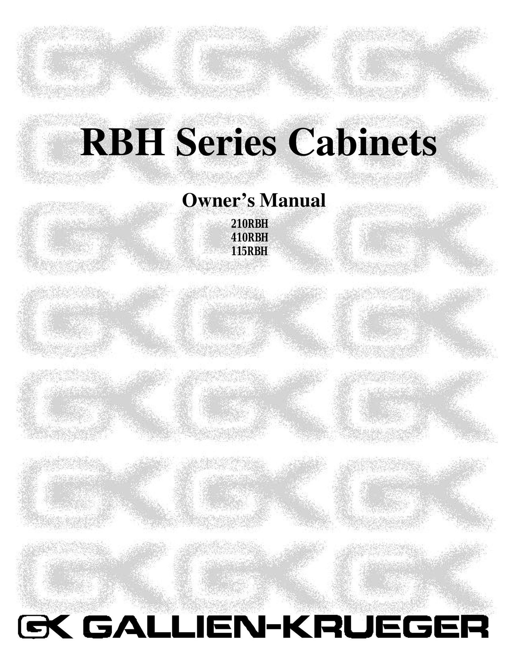 RBH Sound 210RBH Speaker User Manual