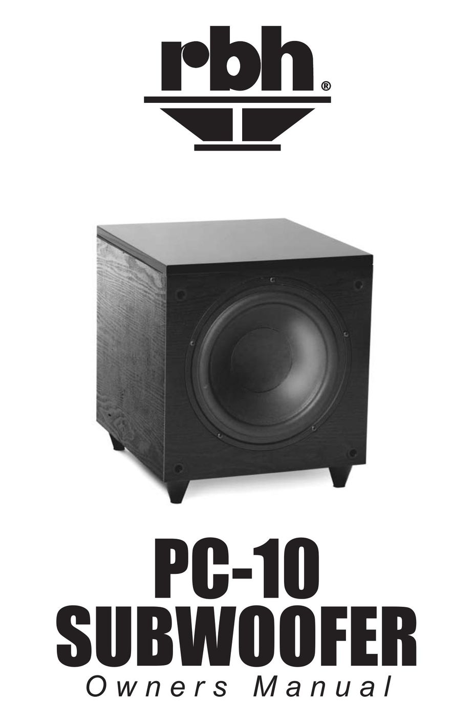 RBH Sound PC-10 SUBWOOFER Speaker User Manual