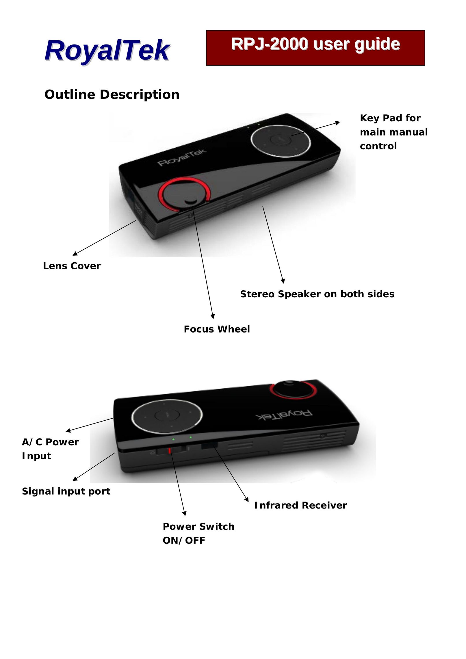 RoyalTek RPJ-2000 Speaker User Manual