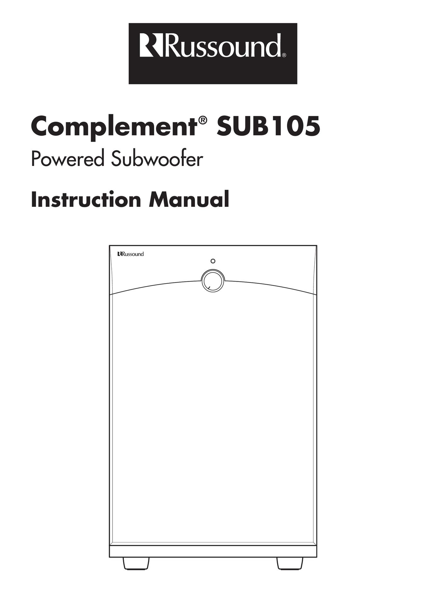 Russound SUB105 Speaker User Manual