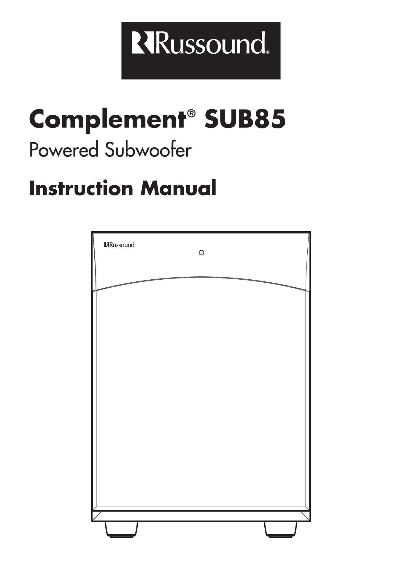 Russound SUB85 Speaker User Manual