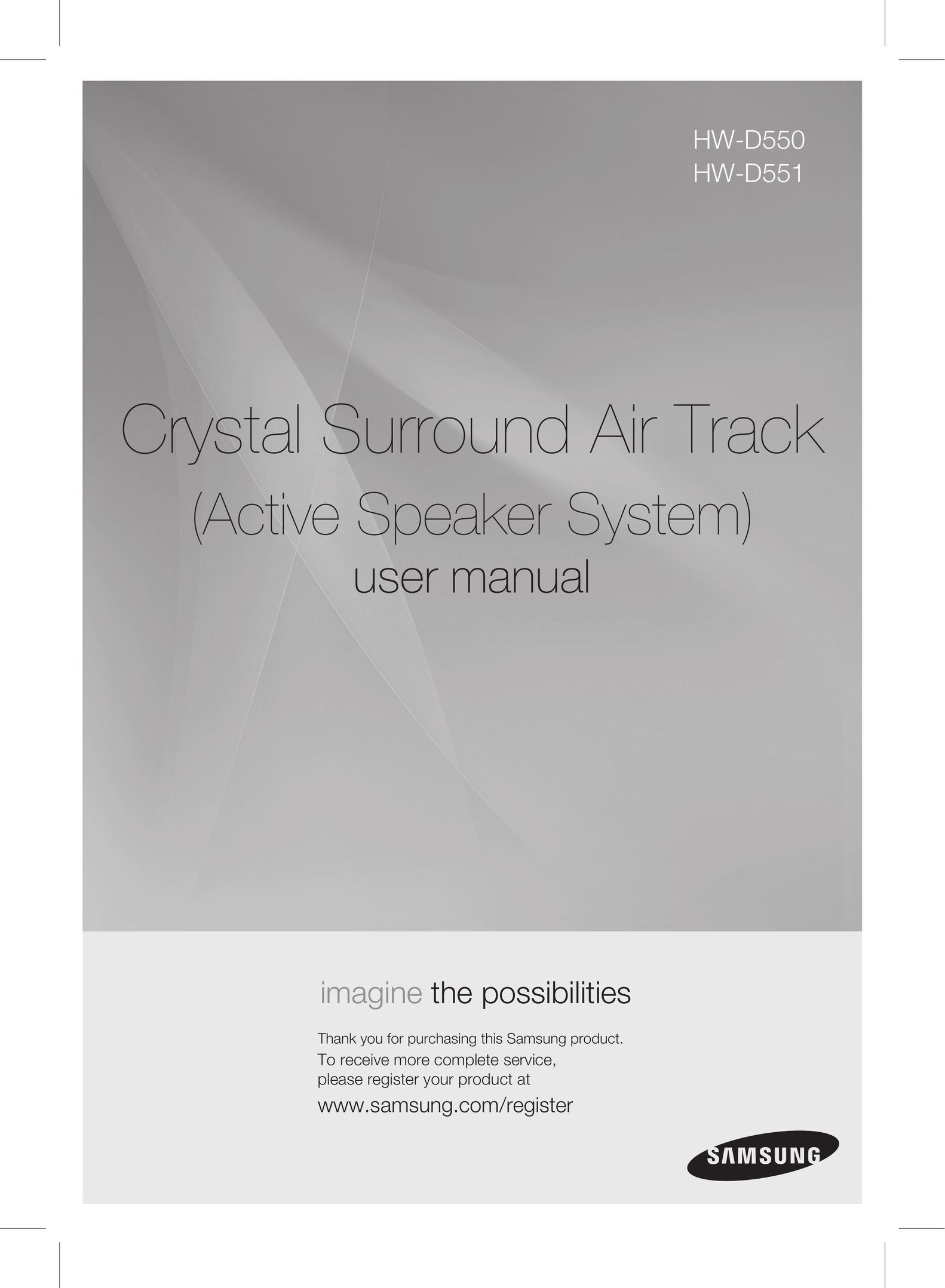 Samsung HW-D550 Speaker User Manual