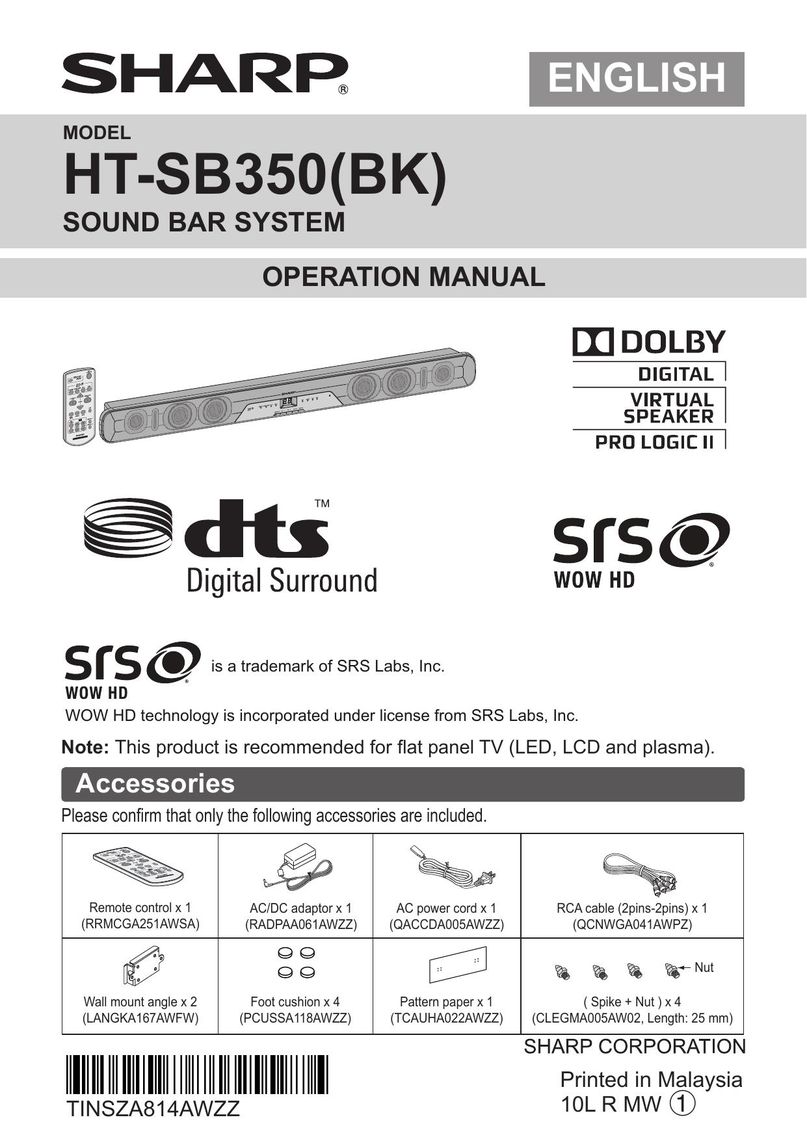 Sharp HTSB350 Speaker User Manual