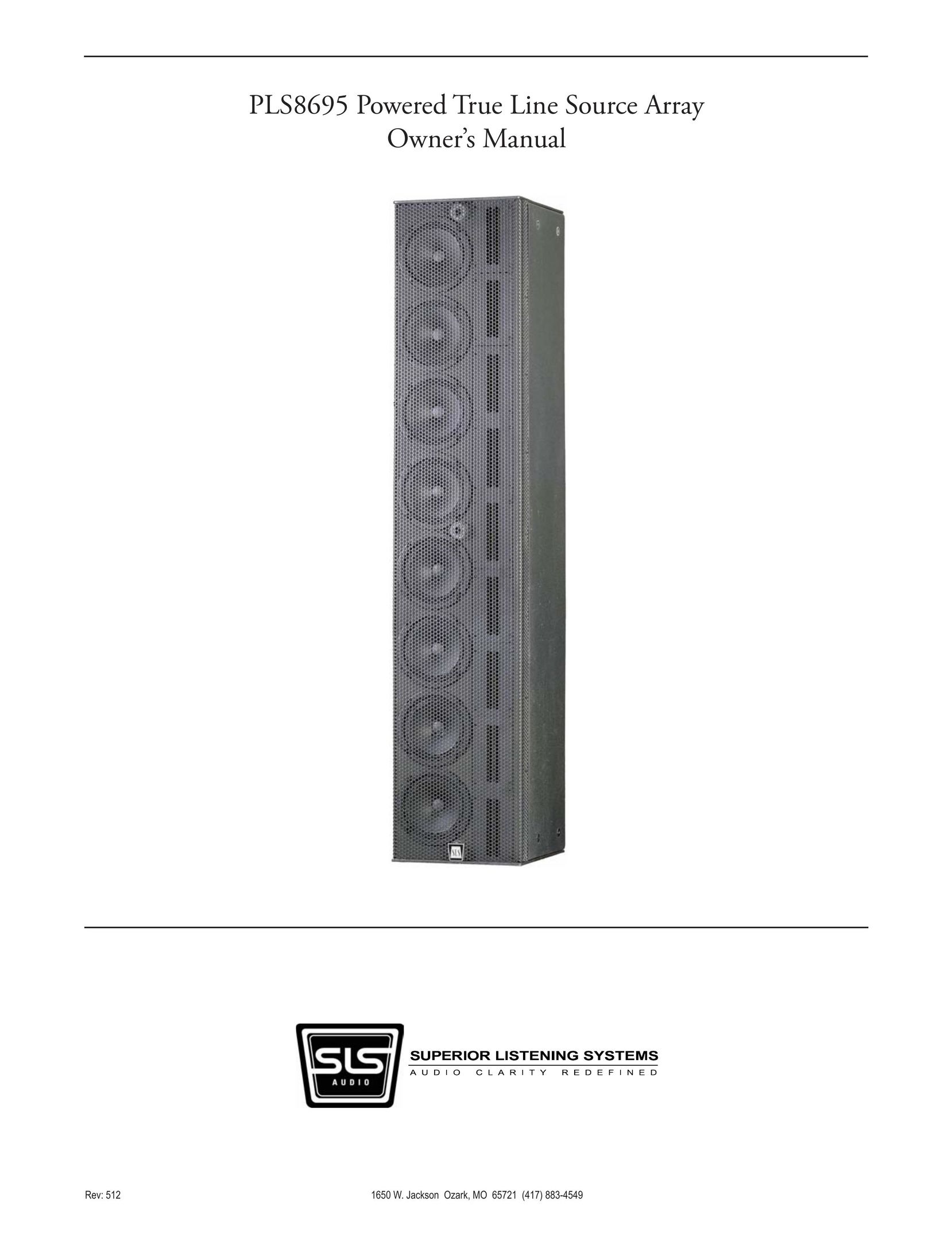 SLS Audio PLS8695 Speaker User Manual