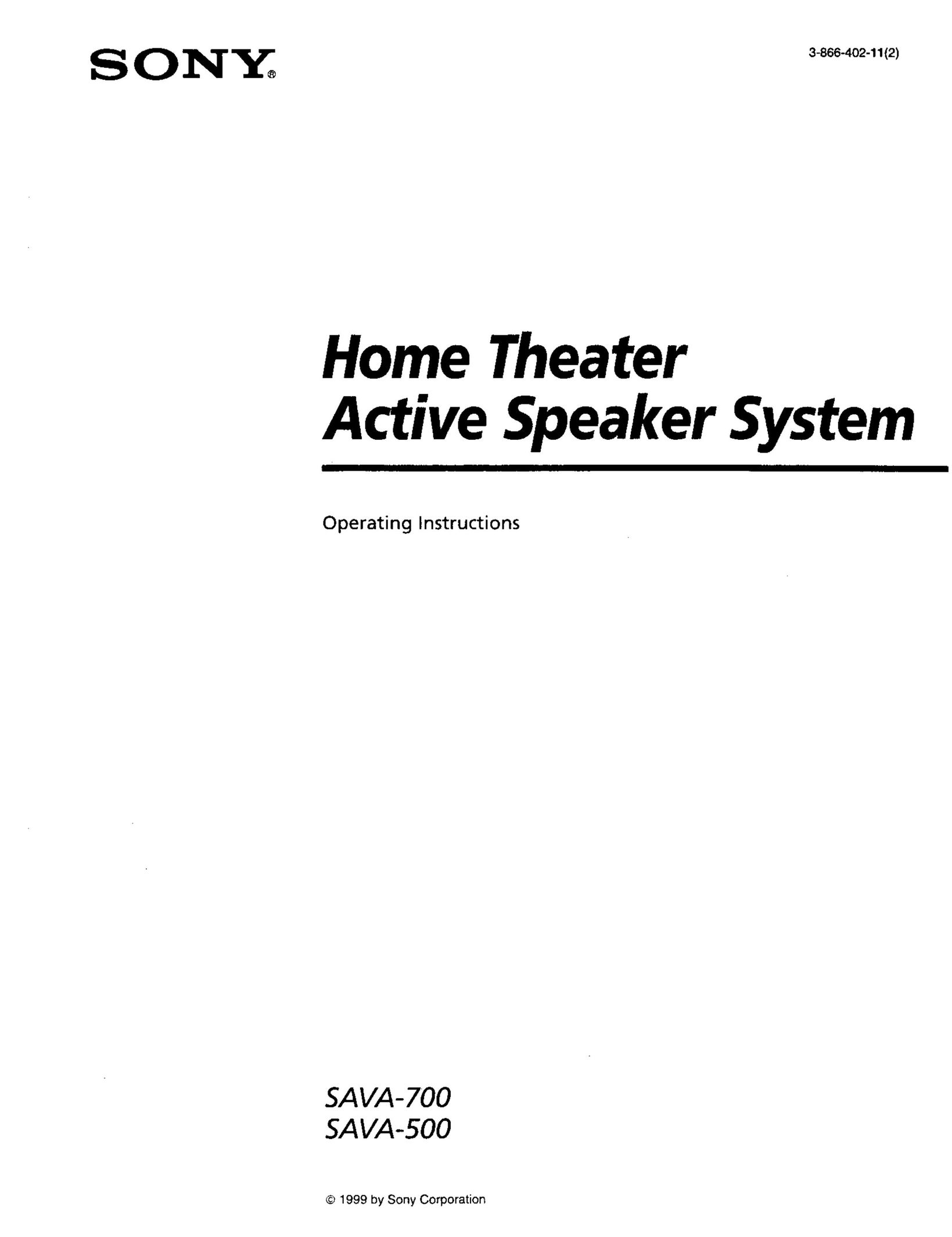 Sony SA-VA700 Speaker User Manual