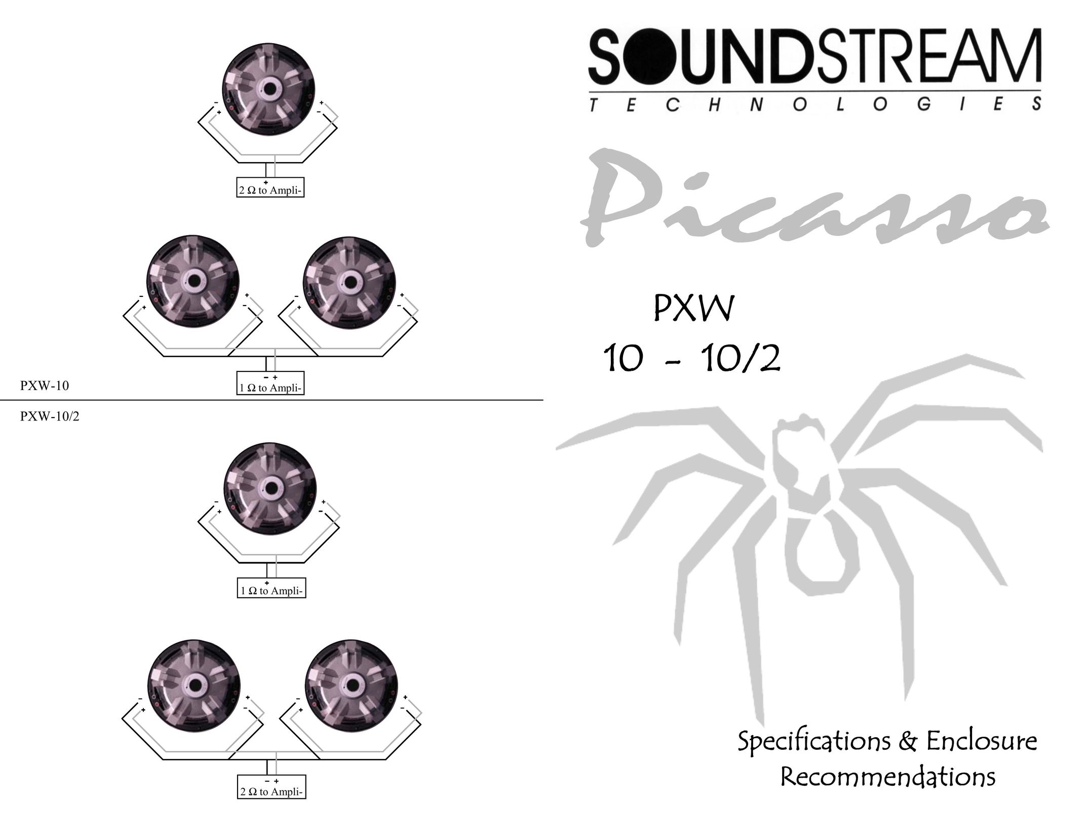 Soundstream Technologies PXW-10 Speaker User Manual