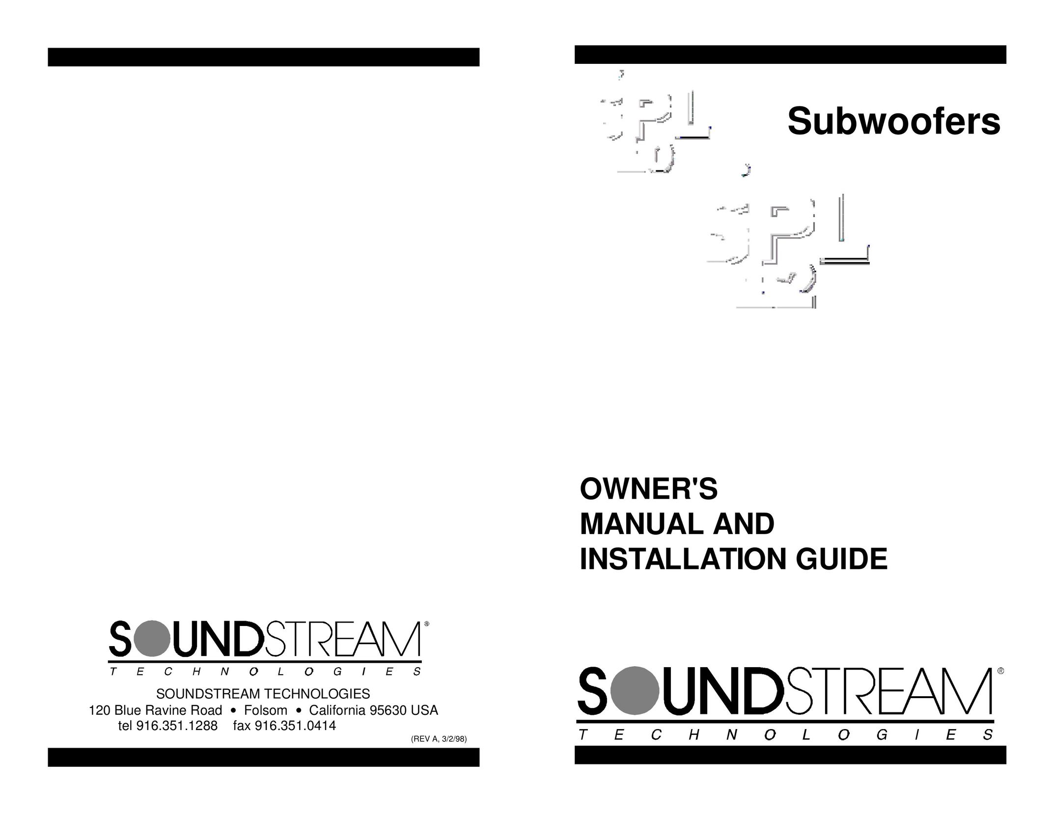 Soundstream Technologies Subwoofers Speaker User Manual