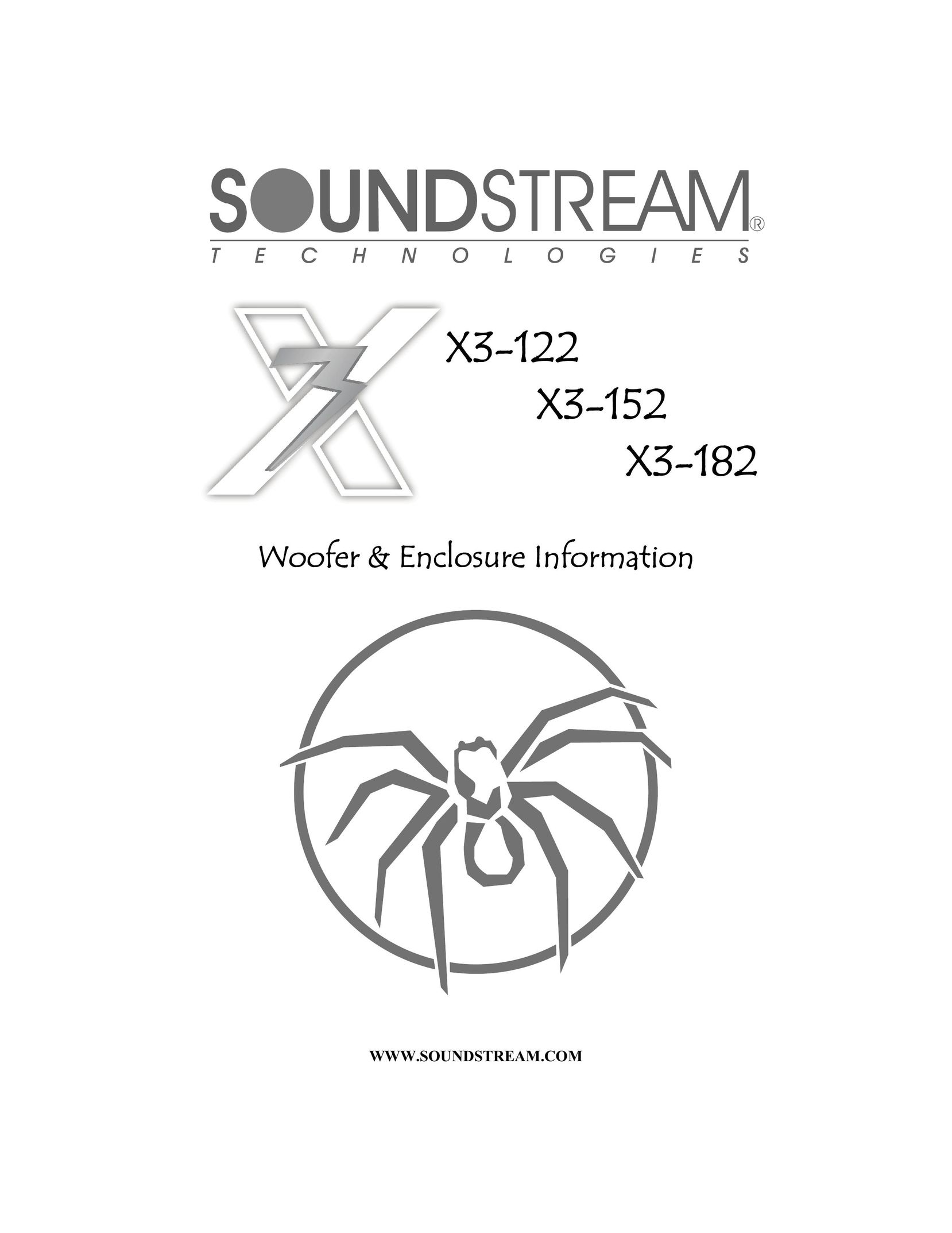 Soundstream Technologies X3-152 Speaker User Manual