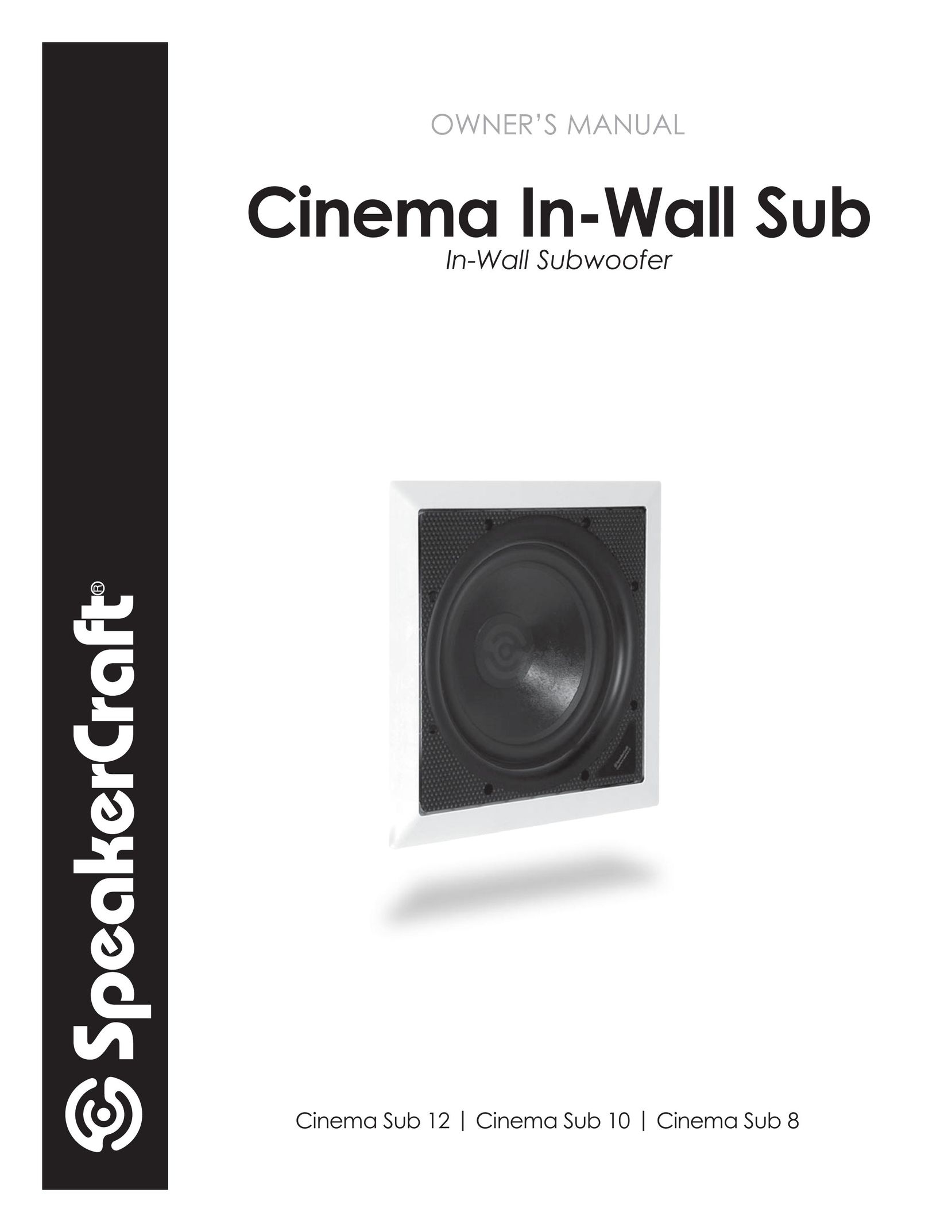 SpeakerCraft CINEMA SUB 12 Speaker User Manual