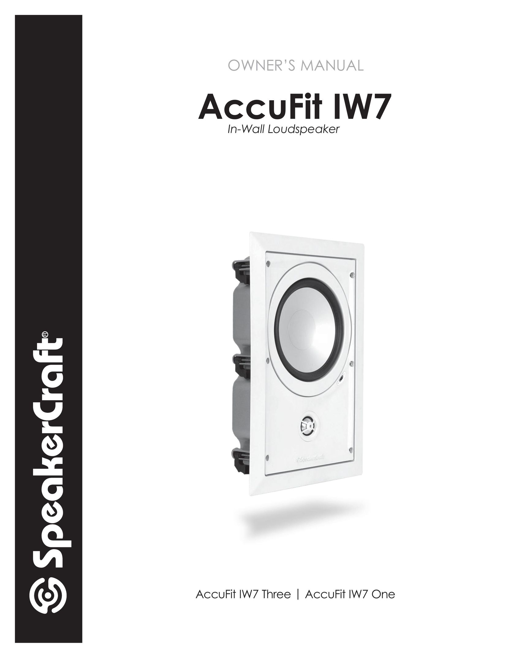 SpeakerCraft IW7 Speaker User Manual