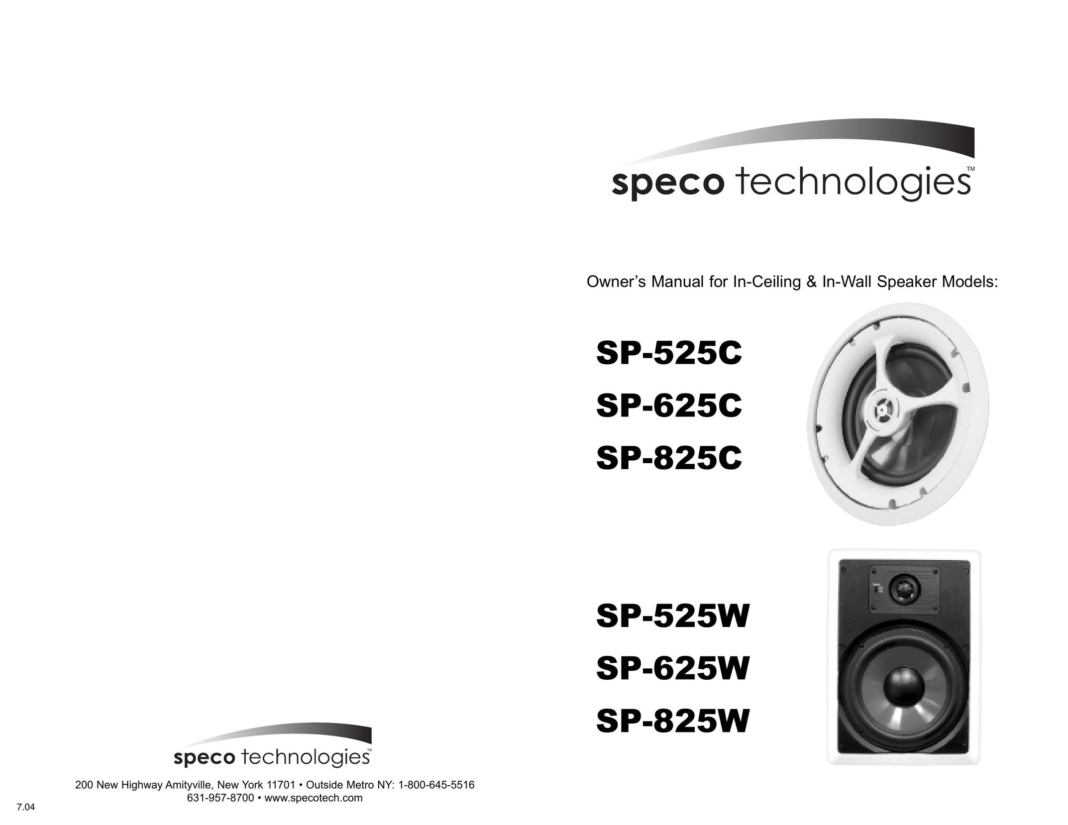 Speco Technologies SP-625W Speaker User Manual