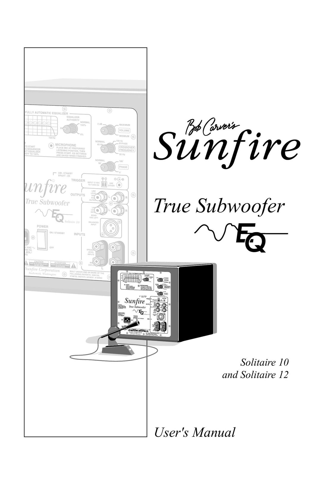 Sunfire 12 Speaker User Manual