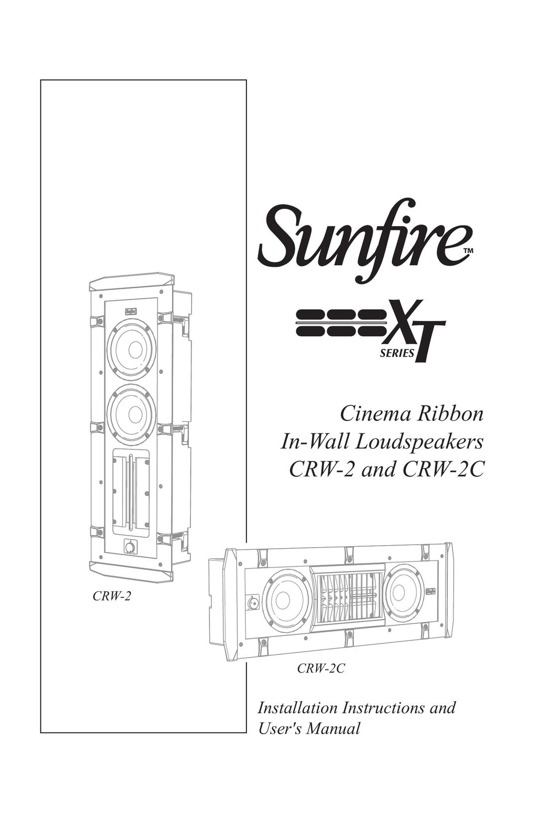 Sunfire CRW-2C Speaker User Manual