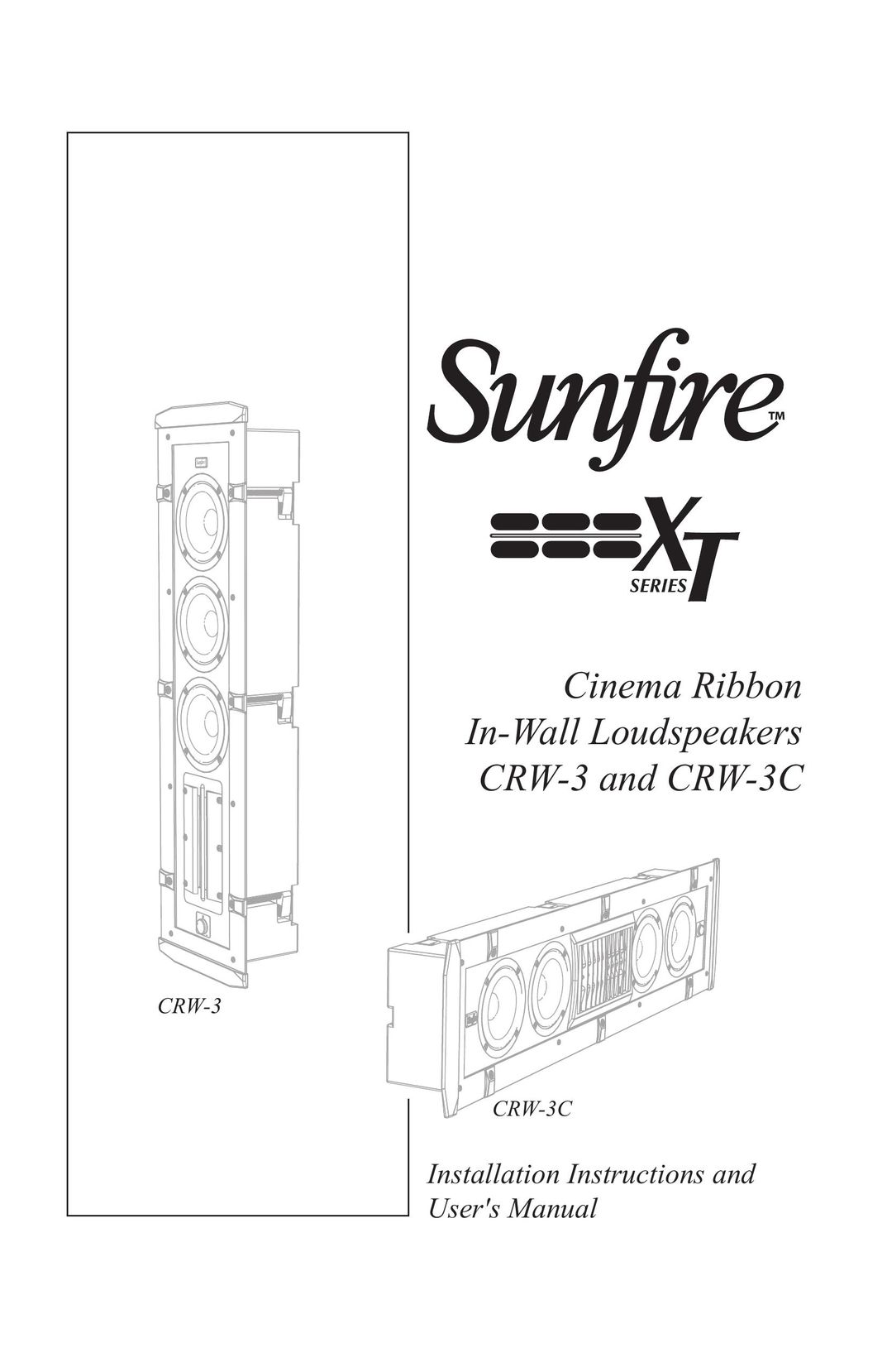 Sunfire CRW-3 Speaker User Manual
