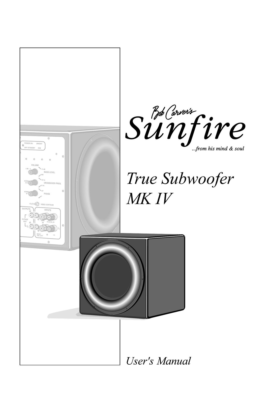 Sunfire MK IV Speaker User Manual