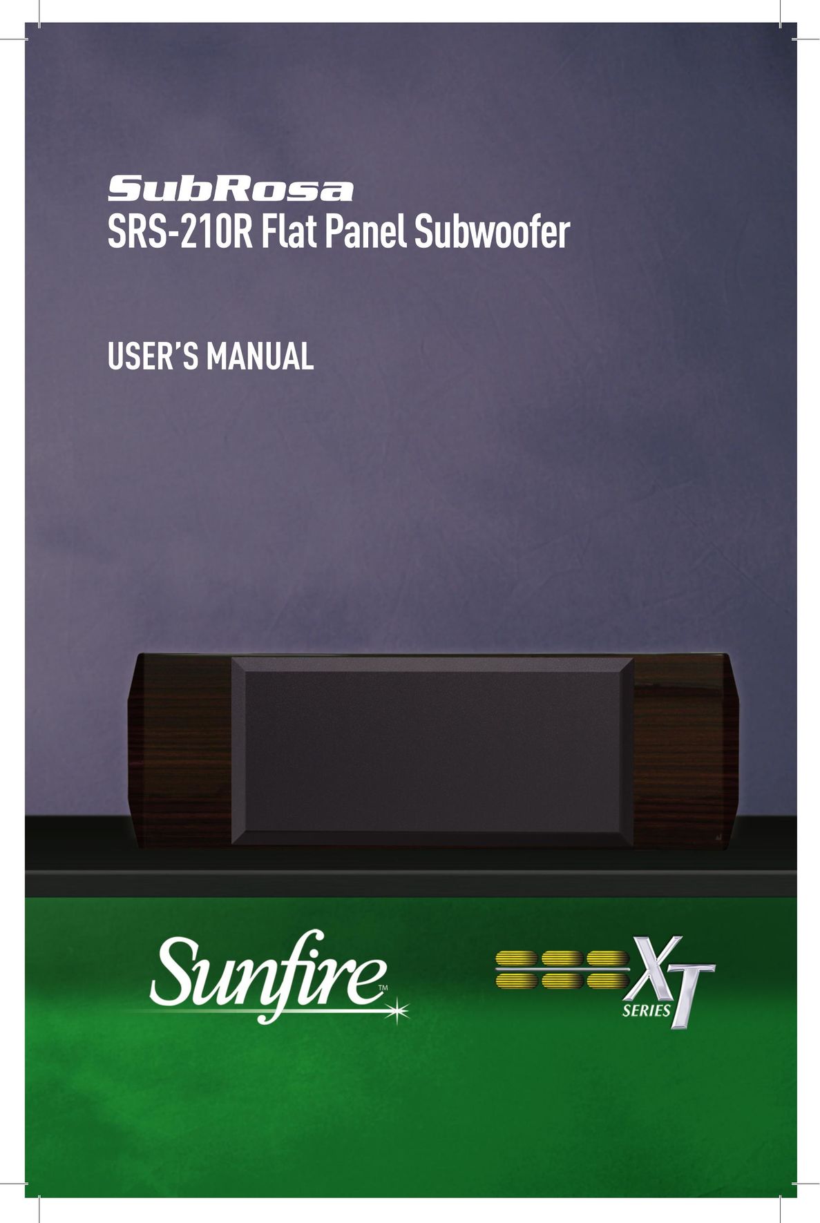 Sunfire SRS-210R Speaker User Manual