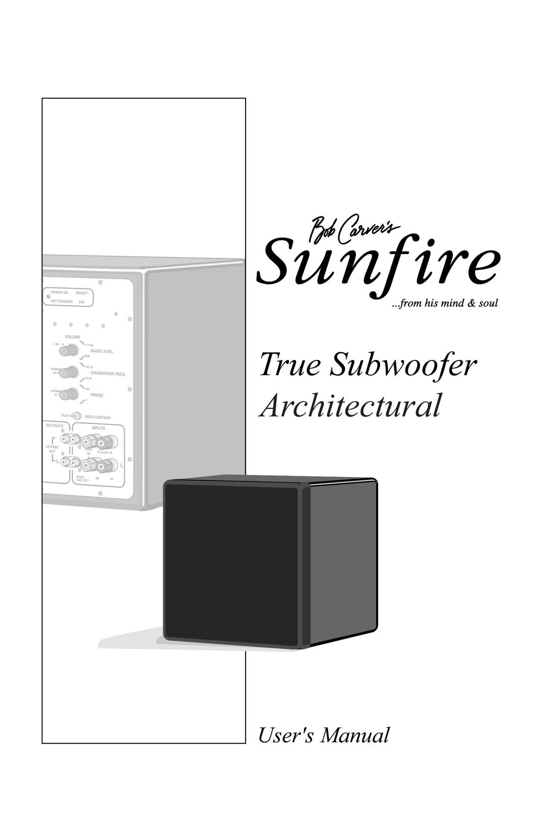 Sunfire True Subwoofer Architectural Speaker User Manual