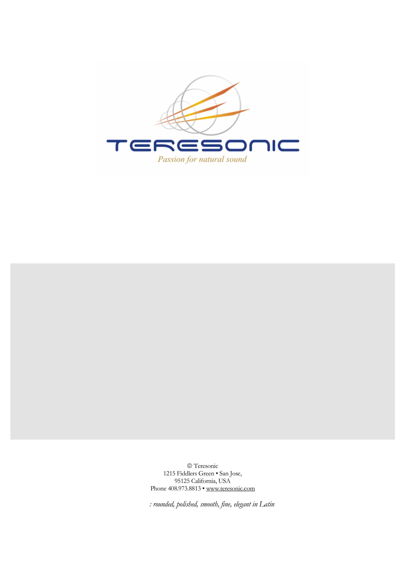 Teresonic Magnus Monitor Speakers Speaker User Manual