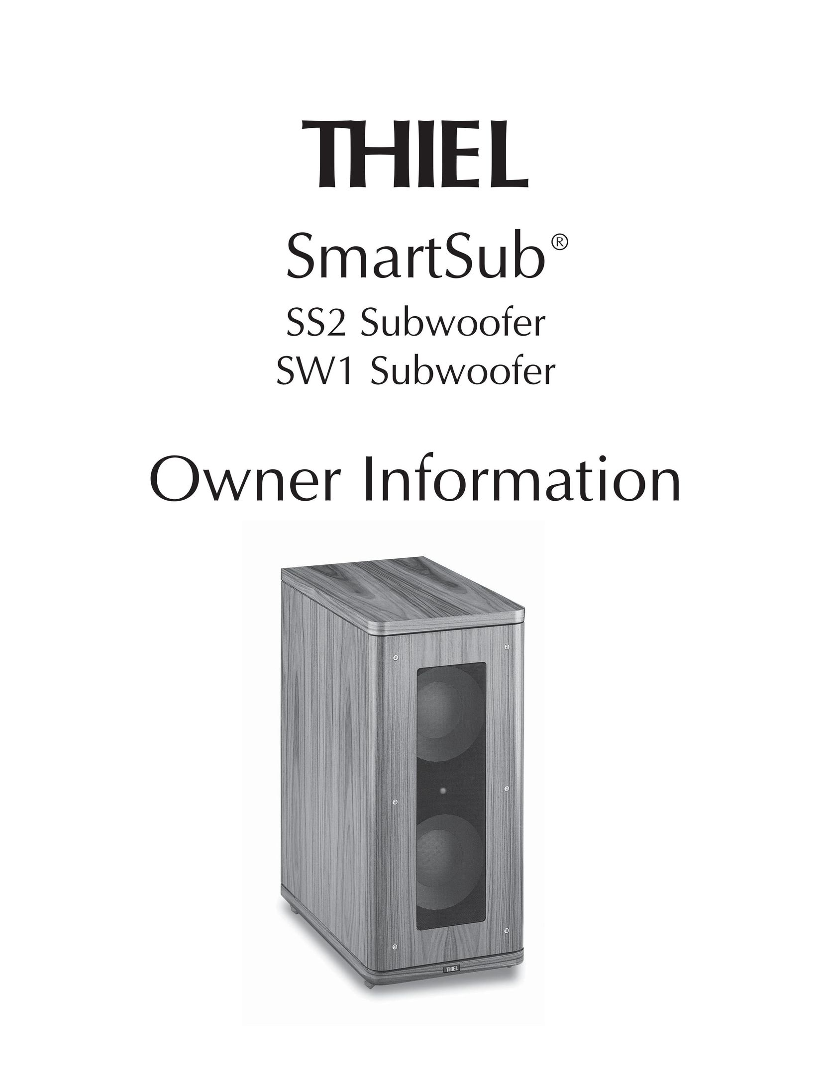 Thiel Audio Products SS2 Speaker User Manual