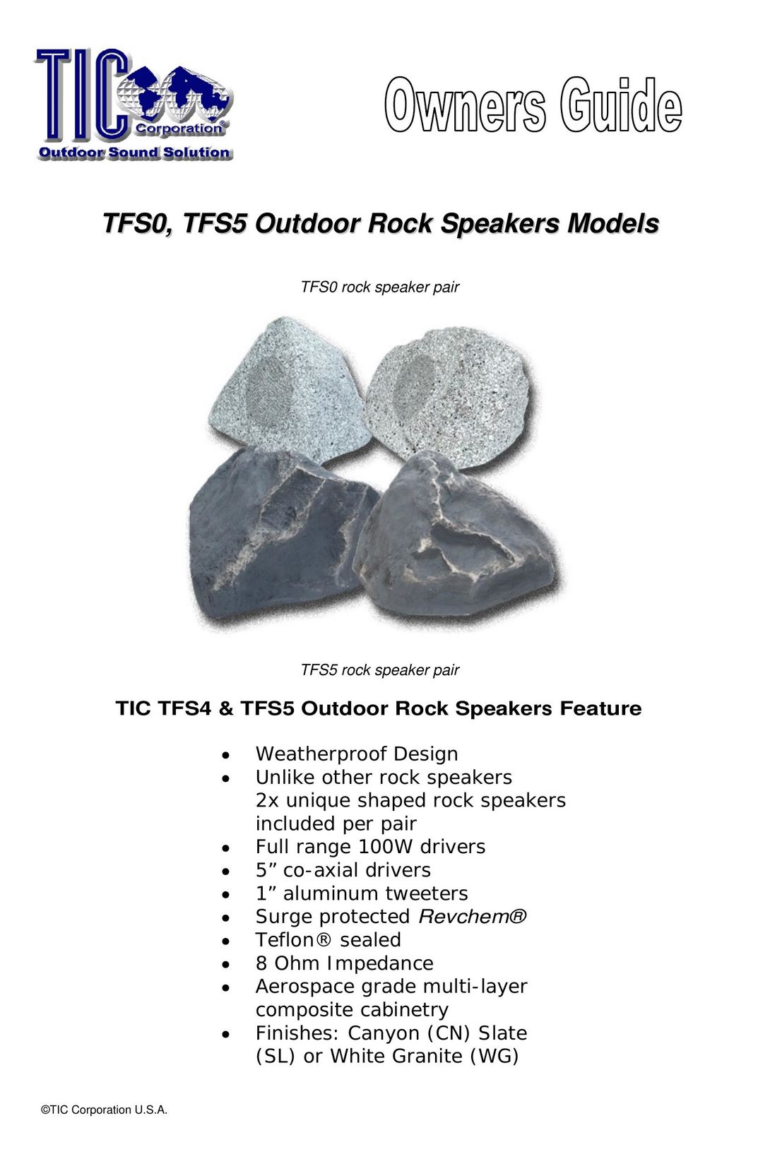TIC TFS0 Speaker User Manual