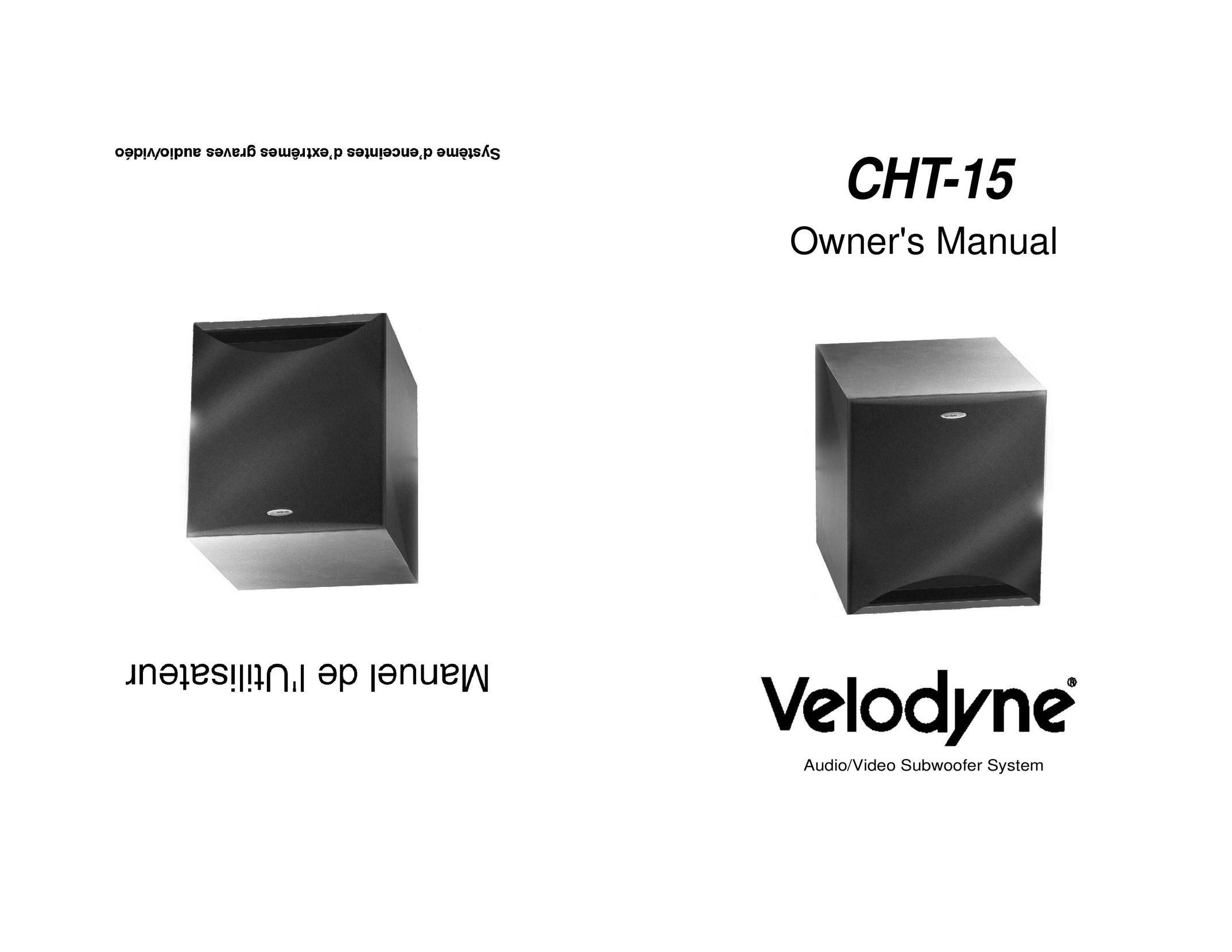 Velodyne Acoustics CHT-15 Speaker User Manual