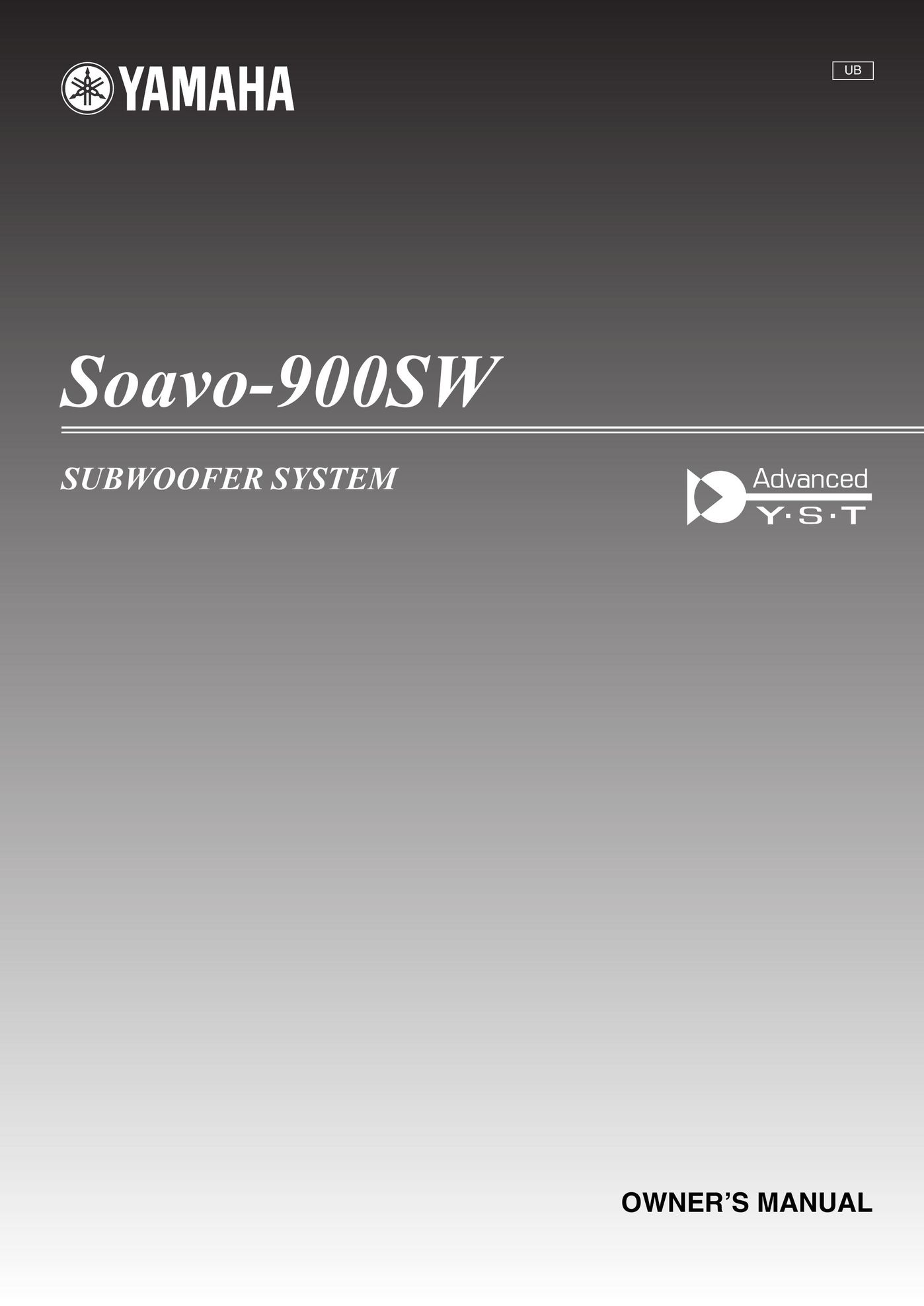 Yamaha 900SW Speaker User Manual