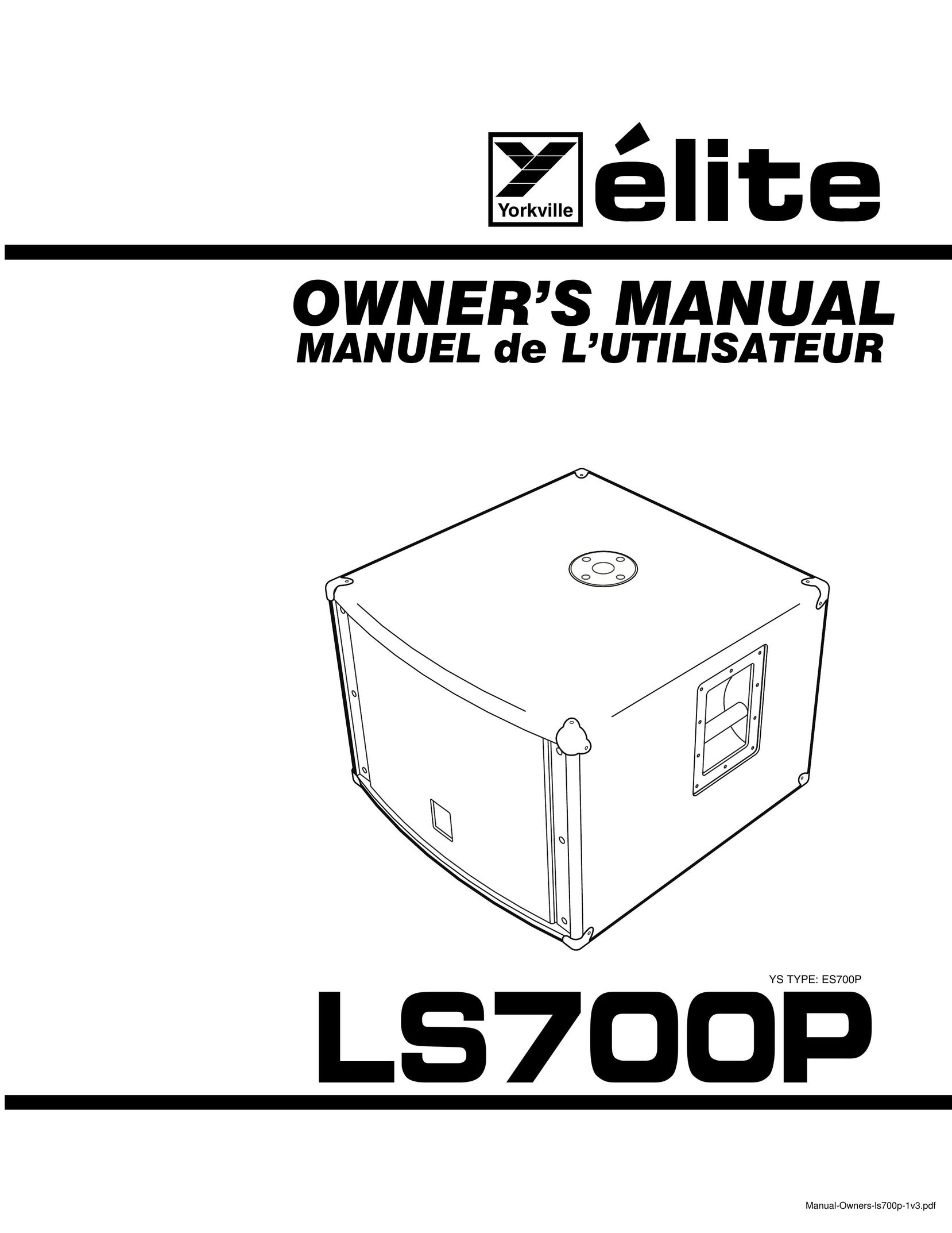 Yorkville Sound LS700P Speaker User Manual