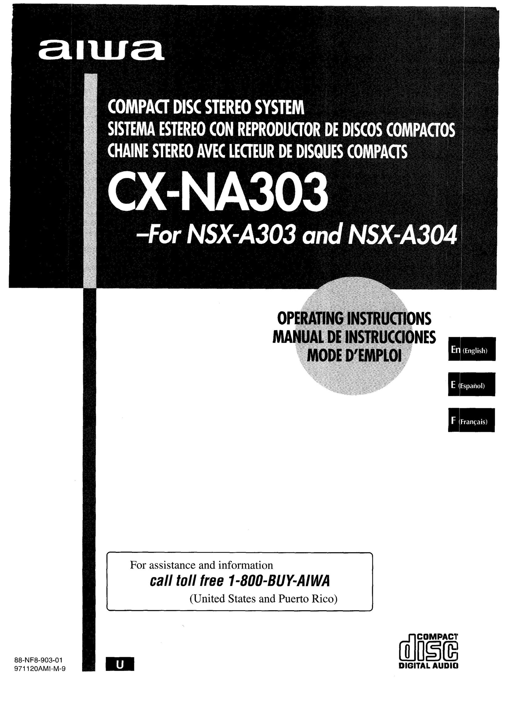 Aiwa NSX-A303 Speaker System User Manual
