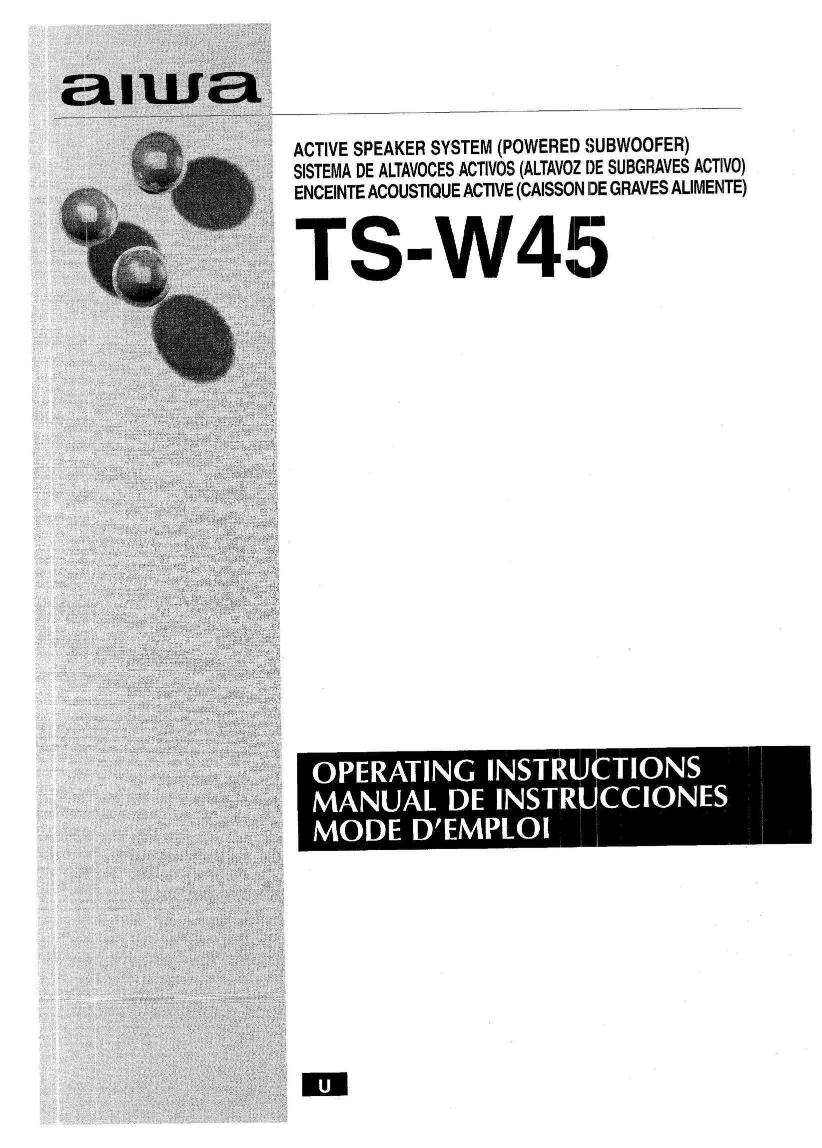 Aiwa TS-W45 Speaker System User Manual
