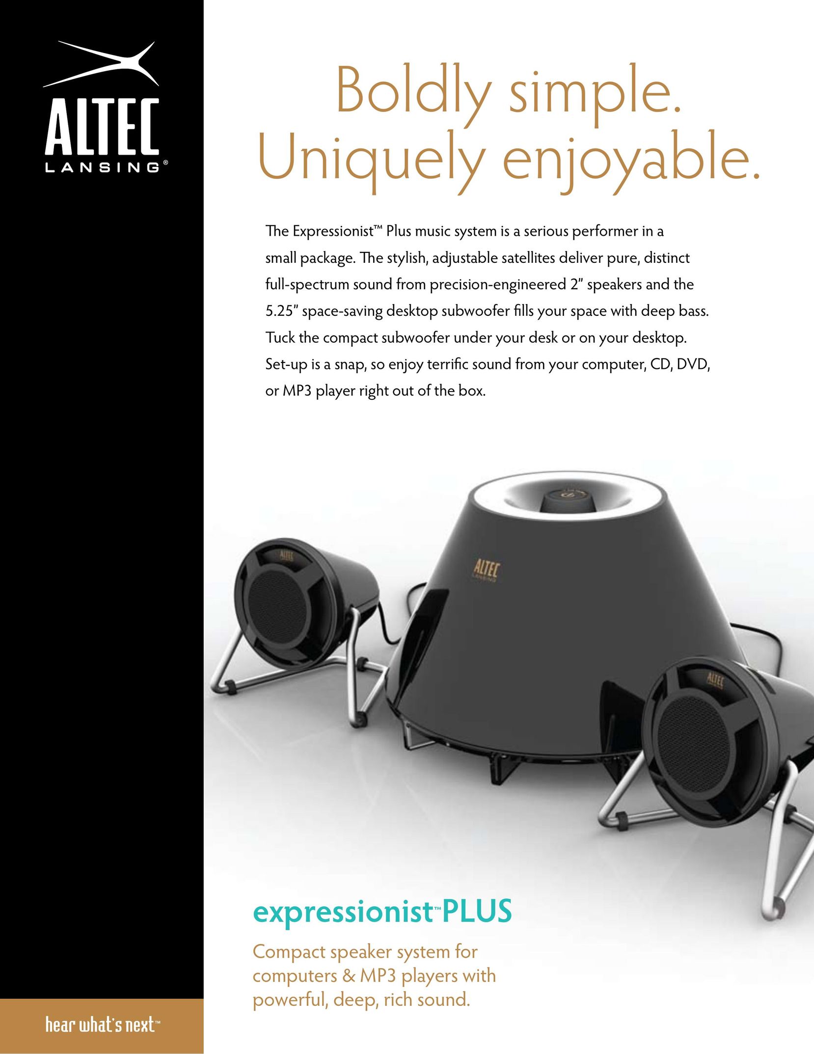 Altec Lansing FX3021 Speaker System User Manual