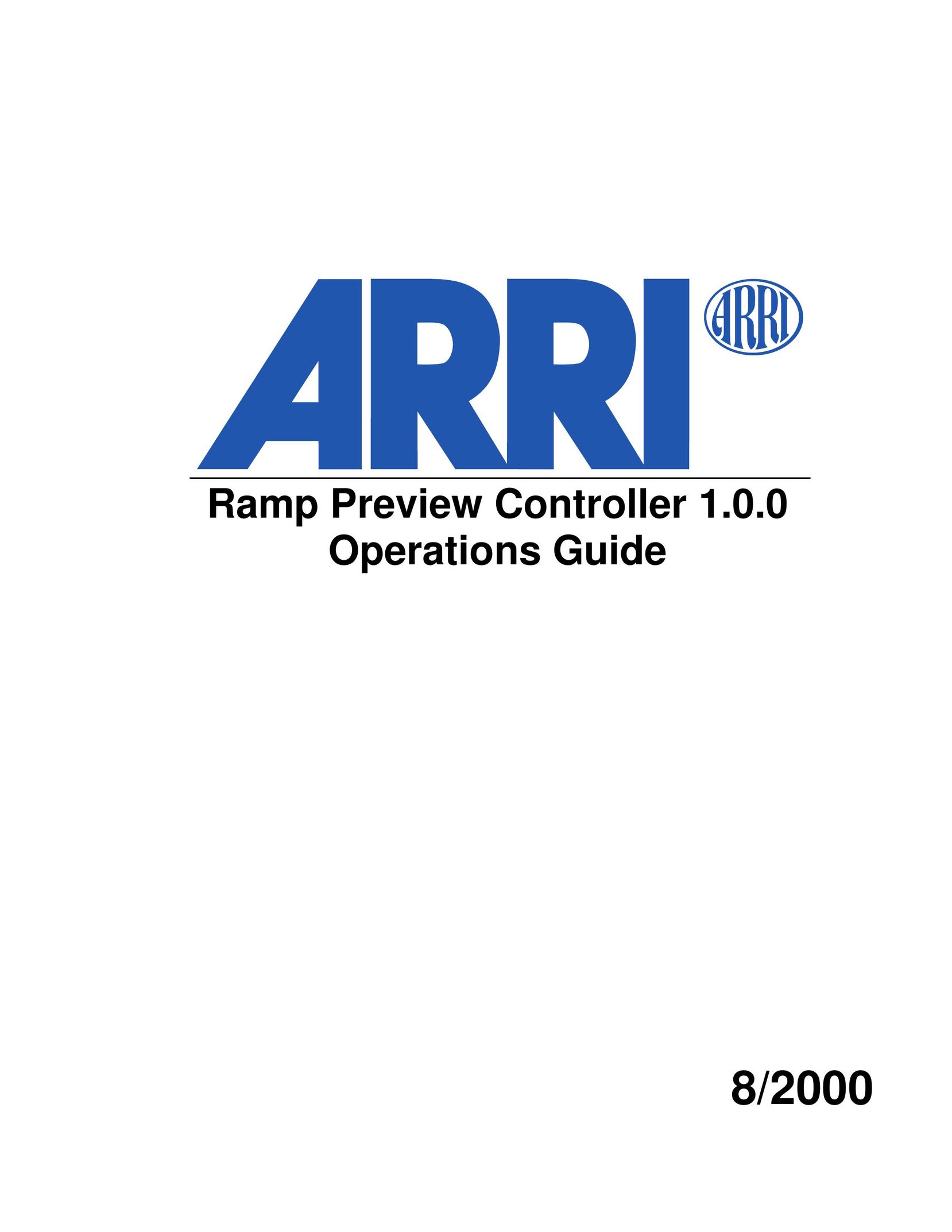ARRI ARRI Ramp Preview Controller Speaker System User Manual