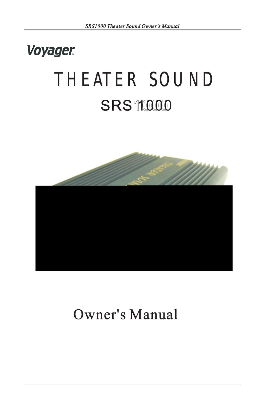 ASA Electronics SRS1000 Speaker System User Manual