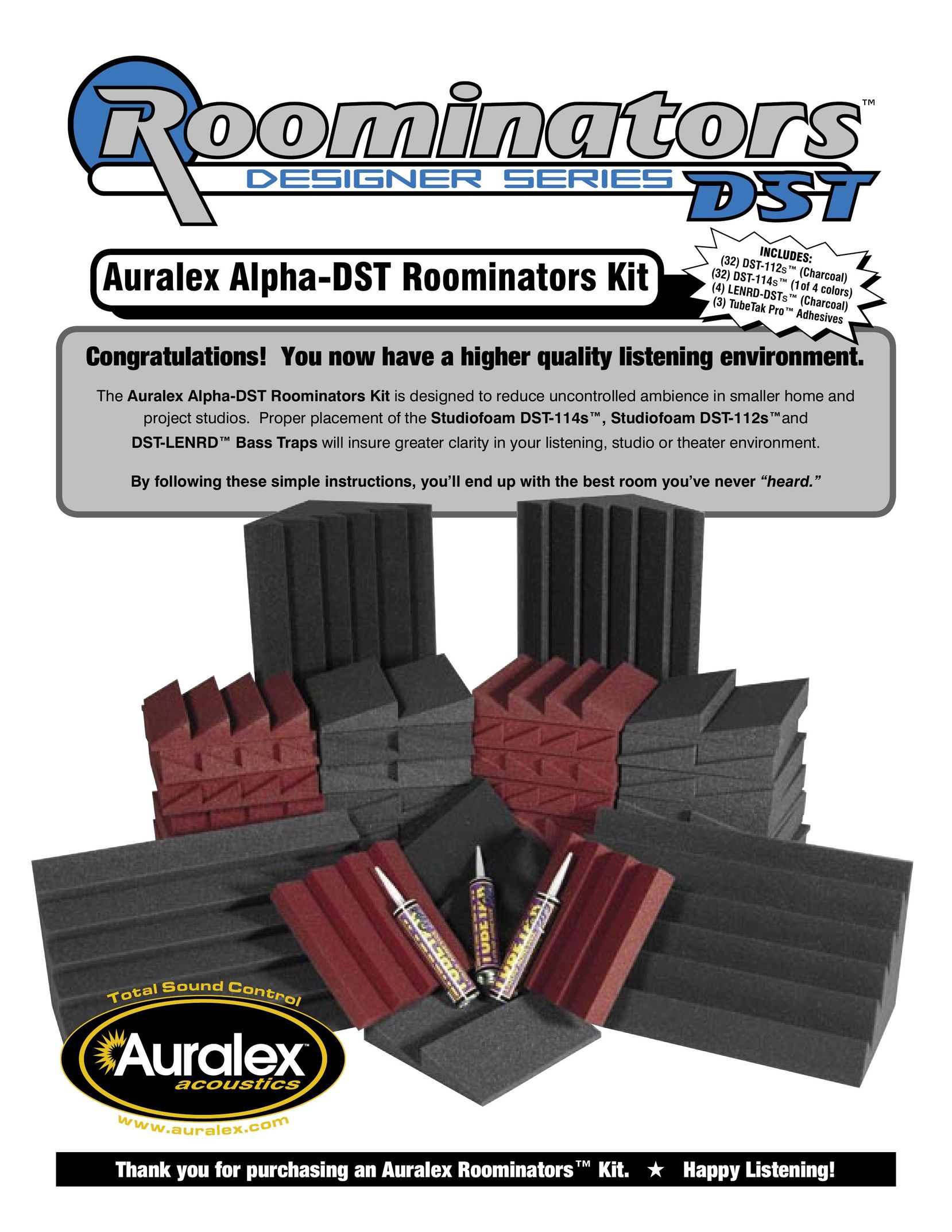 Auralex Acoustics Designer Series Speaker System User Manual