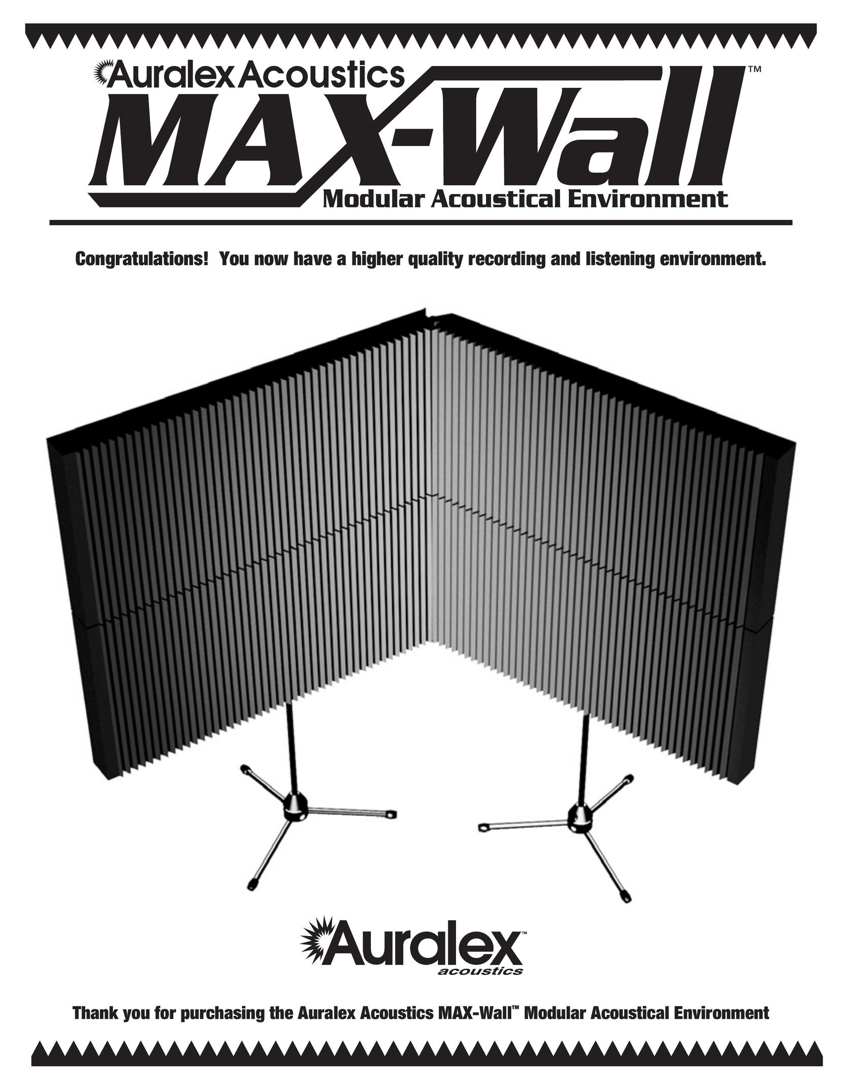 Auralex Acoustics MAX-Wall Speaker System User Manual
