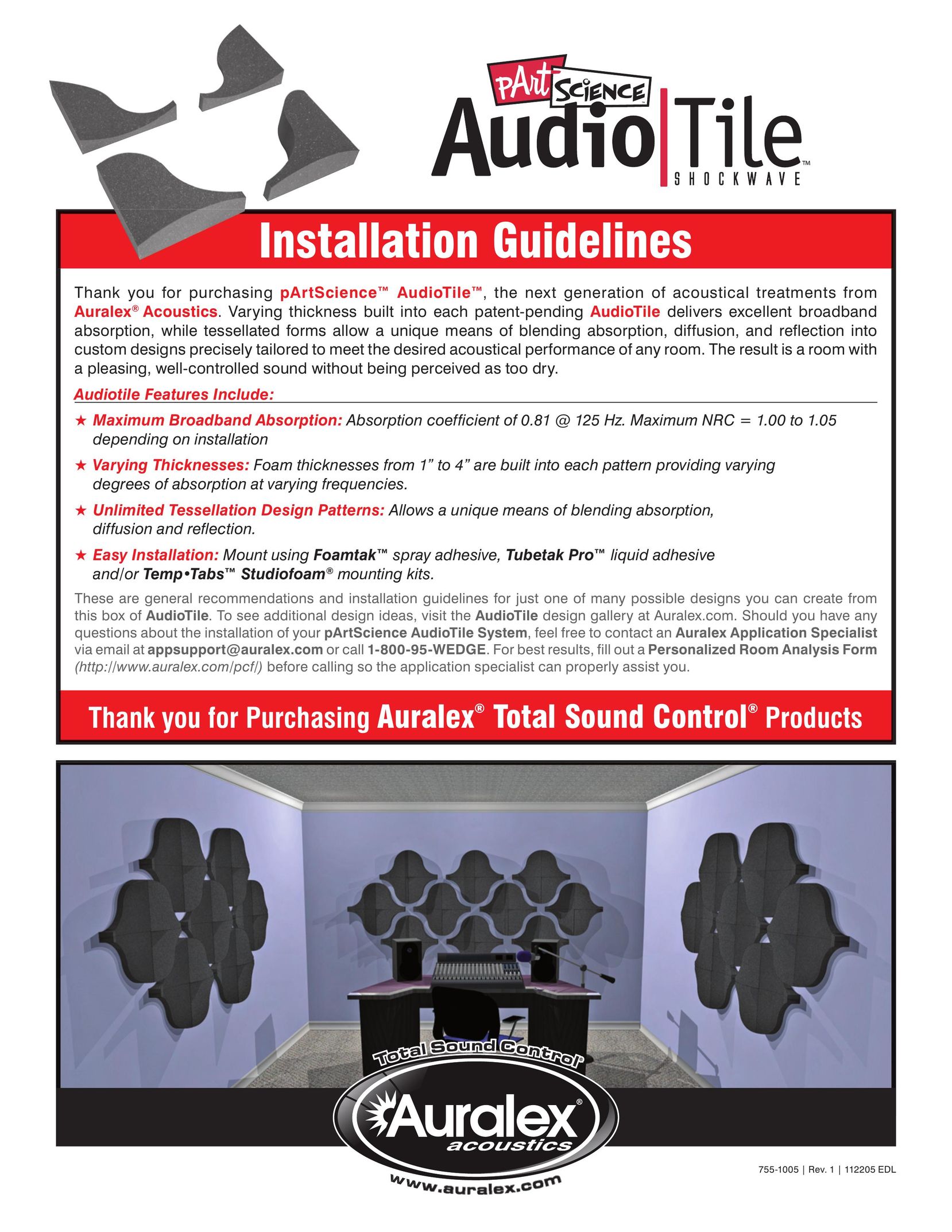 Auralex Acoustics ShockWave Speaker System User Manual