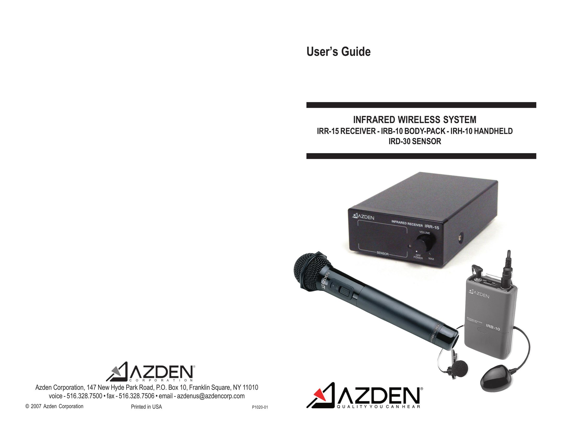 Azden IRD-30 Speaker System User Manual