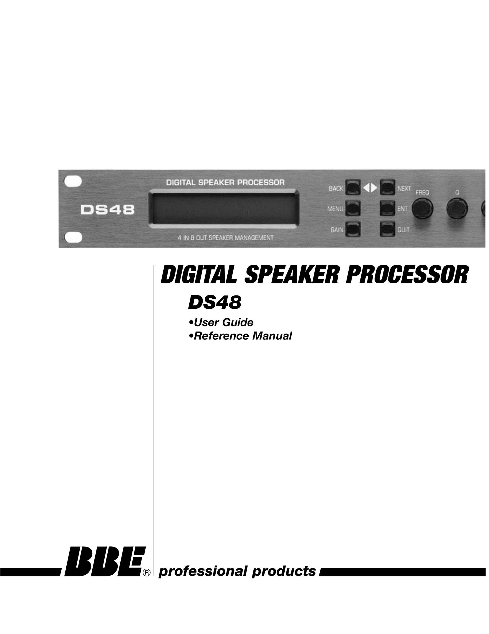 BBE DS48 Speaker System User Manual