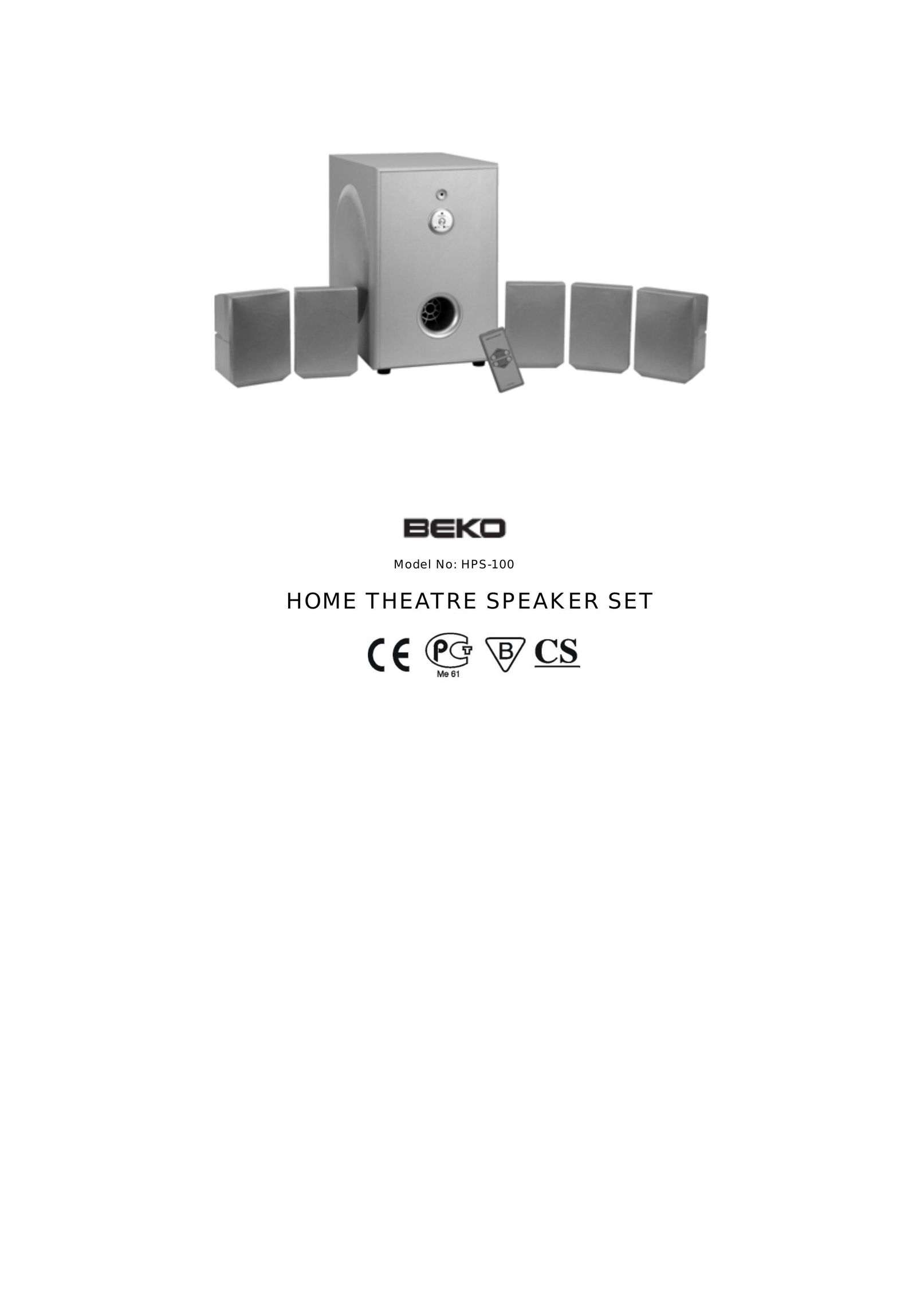Beko HPS-100 Speaker System User Manual