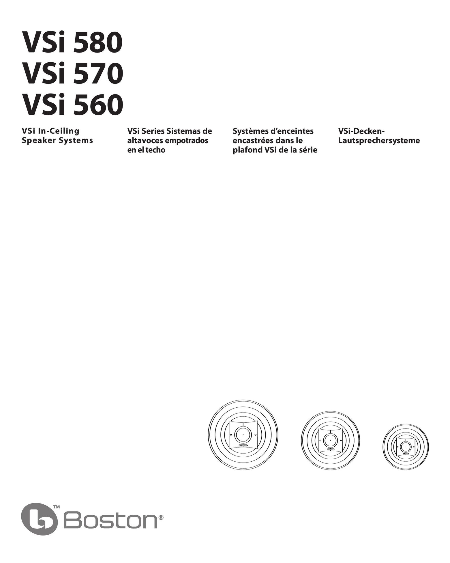 Boston Acoustics VSi 560 Speaker System User Manual