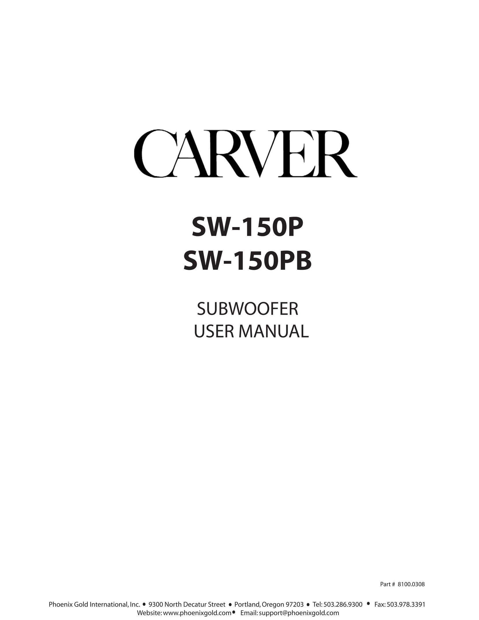 Carver carver subwoofer Speaker System User Manual