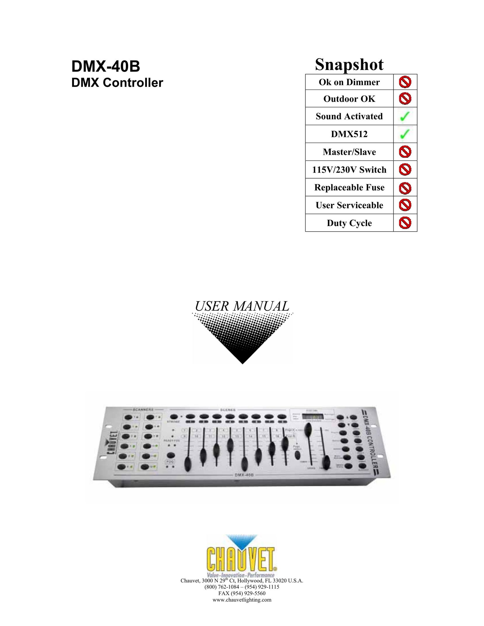 Chauvet DMX-40B Speaker System User Manual