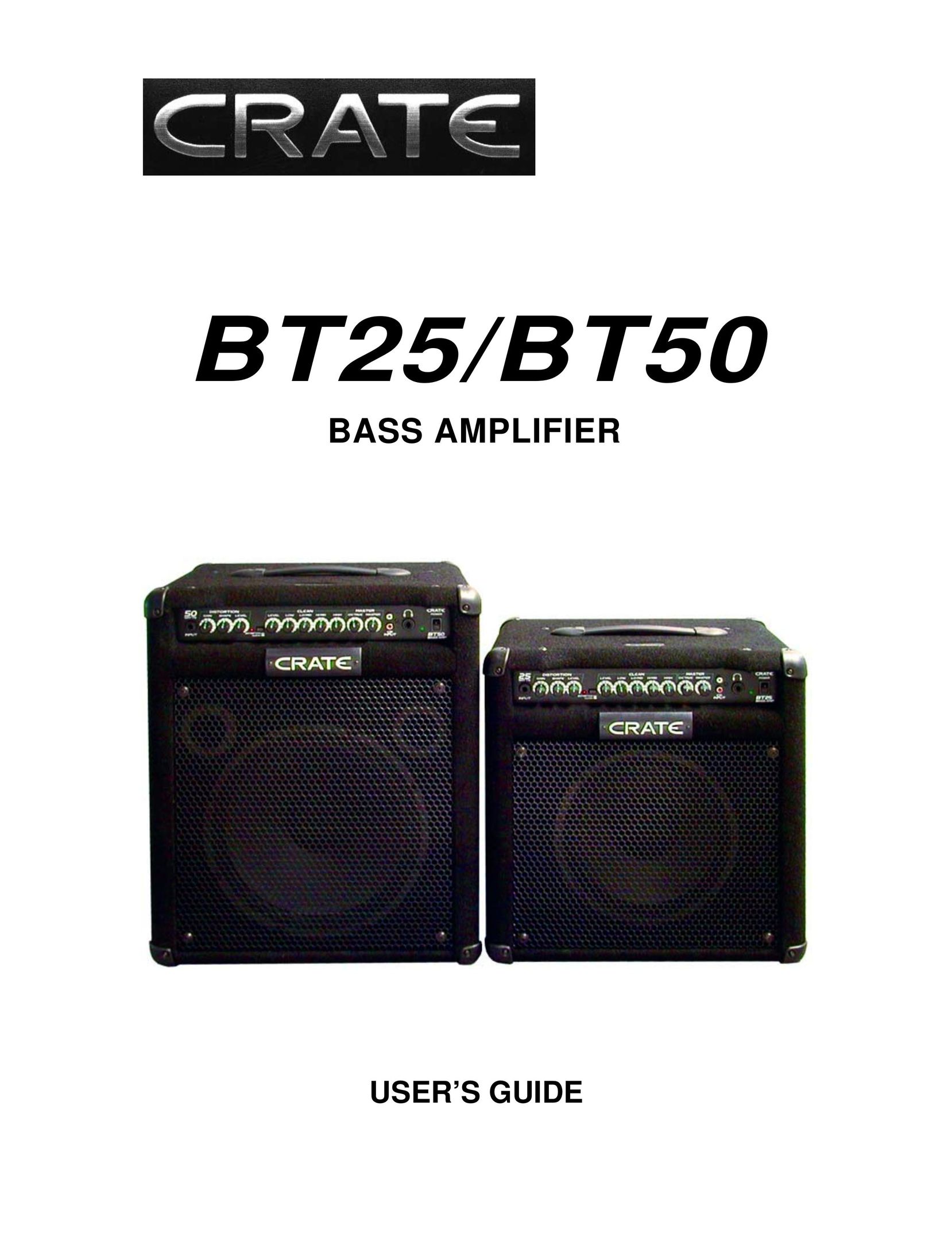 Crate Amplifiers crate bass amplifier Speaker System User Manual